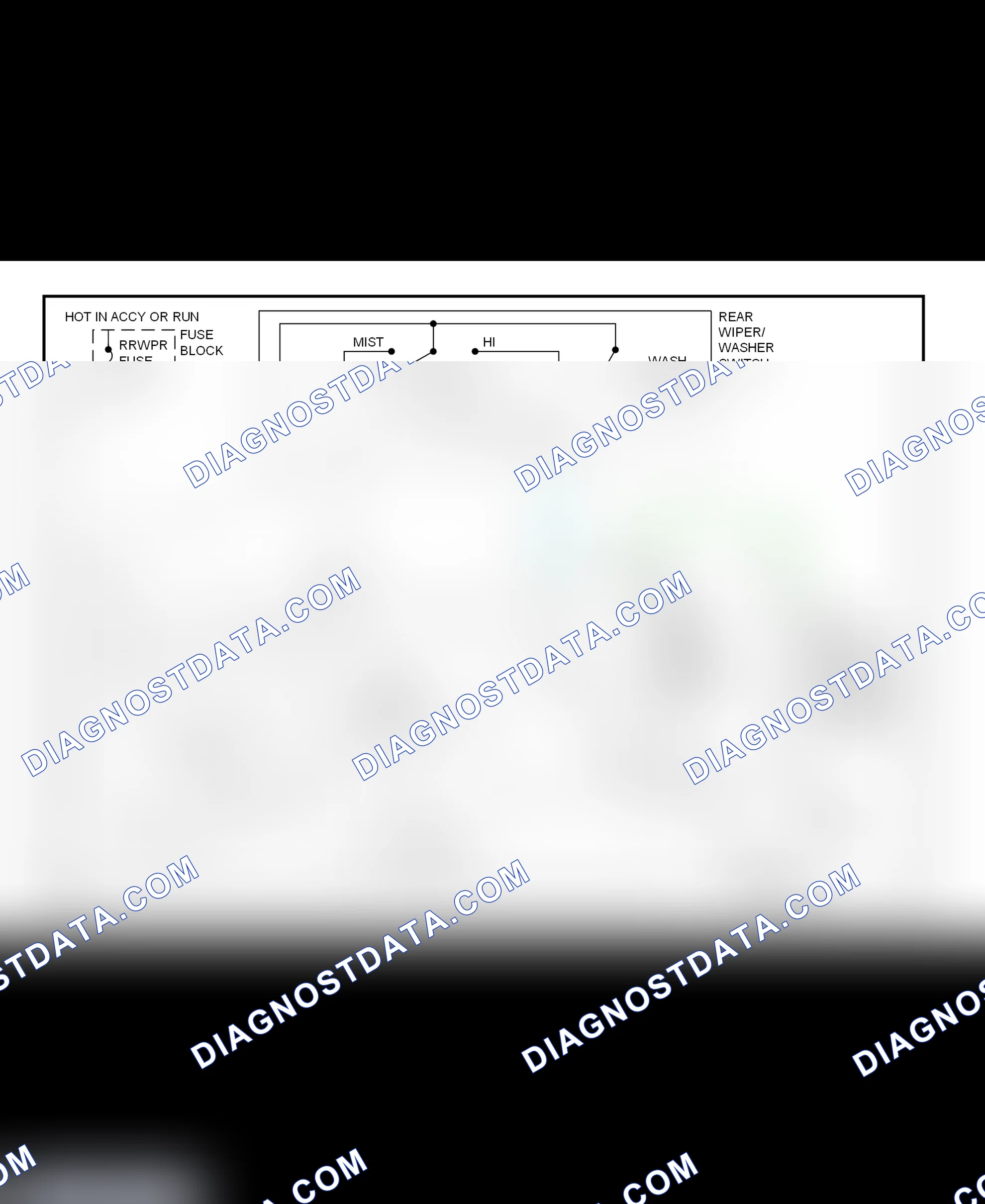 Fig. 3: Rear Wiper/Washer System Wiring Diagram