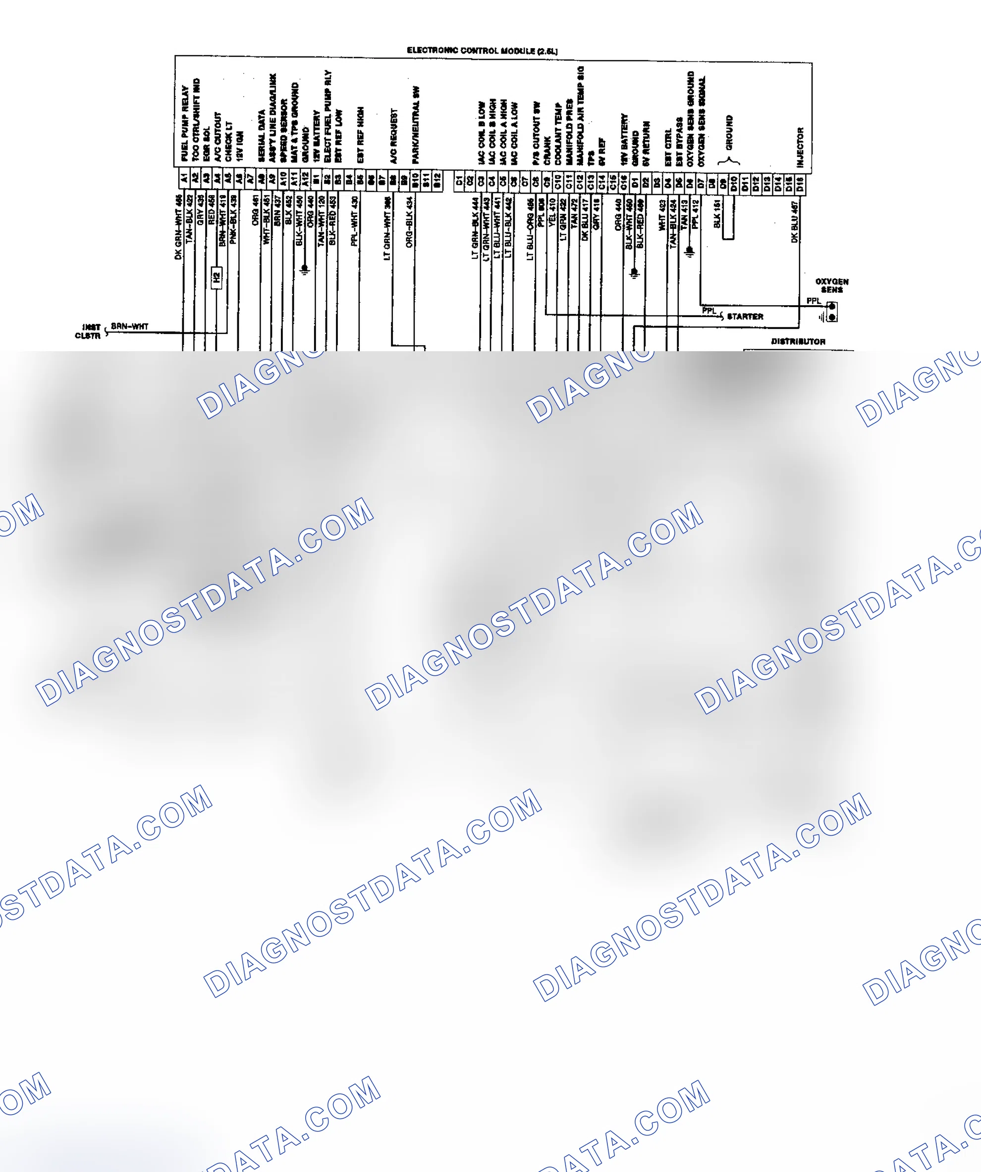 Scheme 38: Astro & Safari 2.5L TBI/CCC Wiring Diagram
