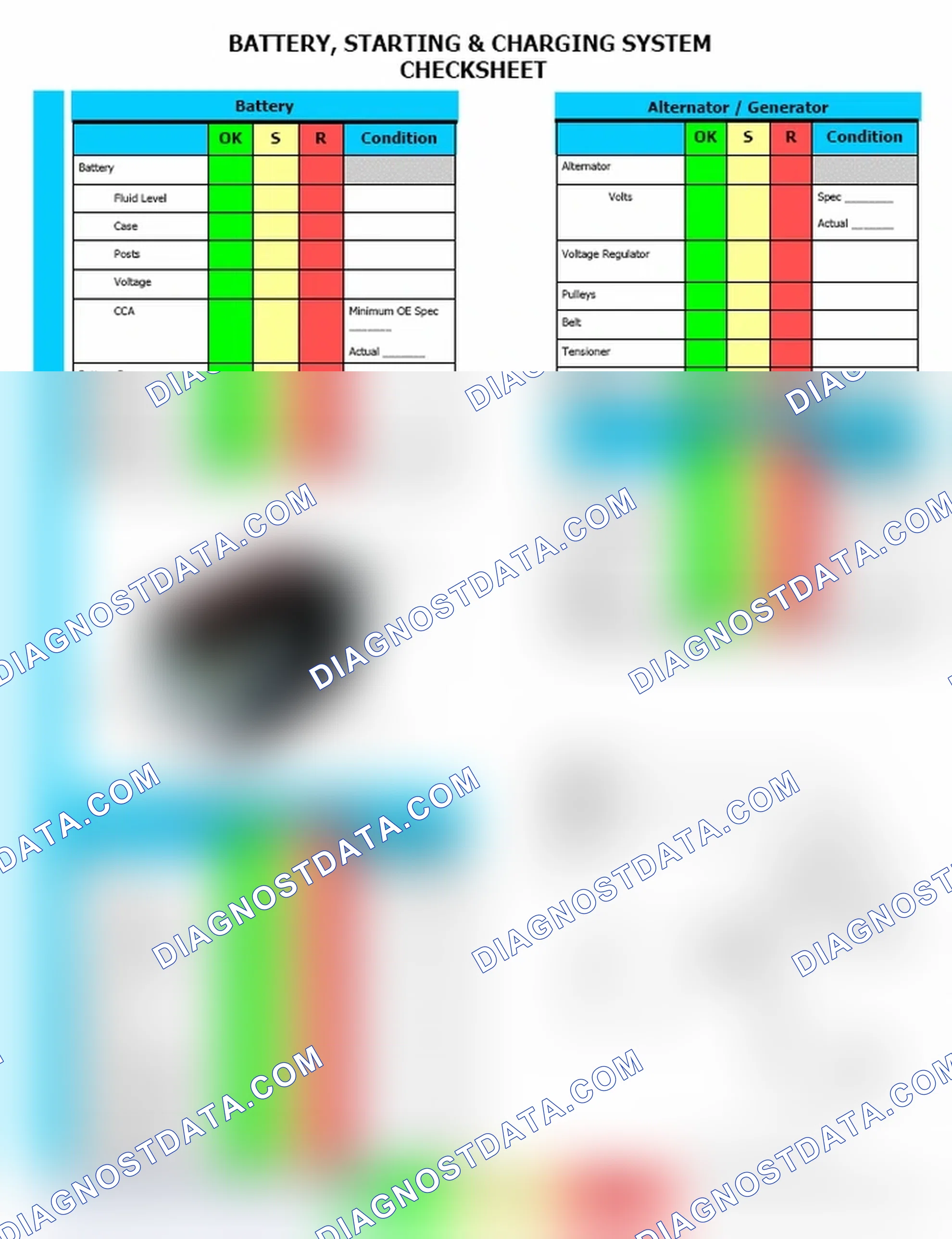Scheme 4: Battery, Starting & Charging System Checksheet (2 Of 2)