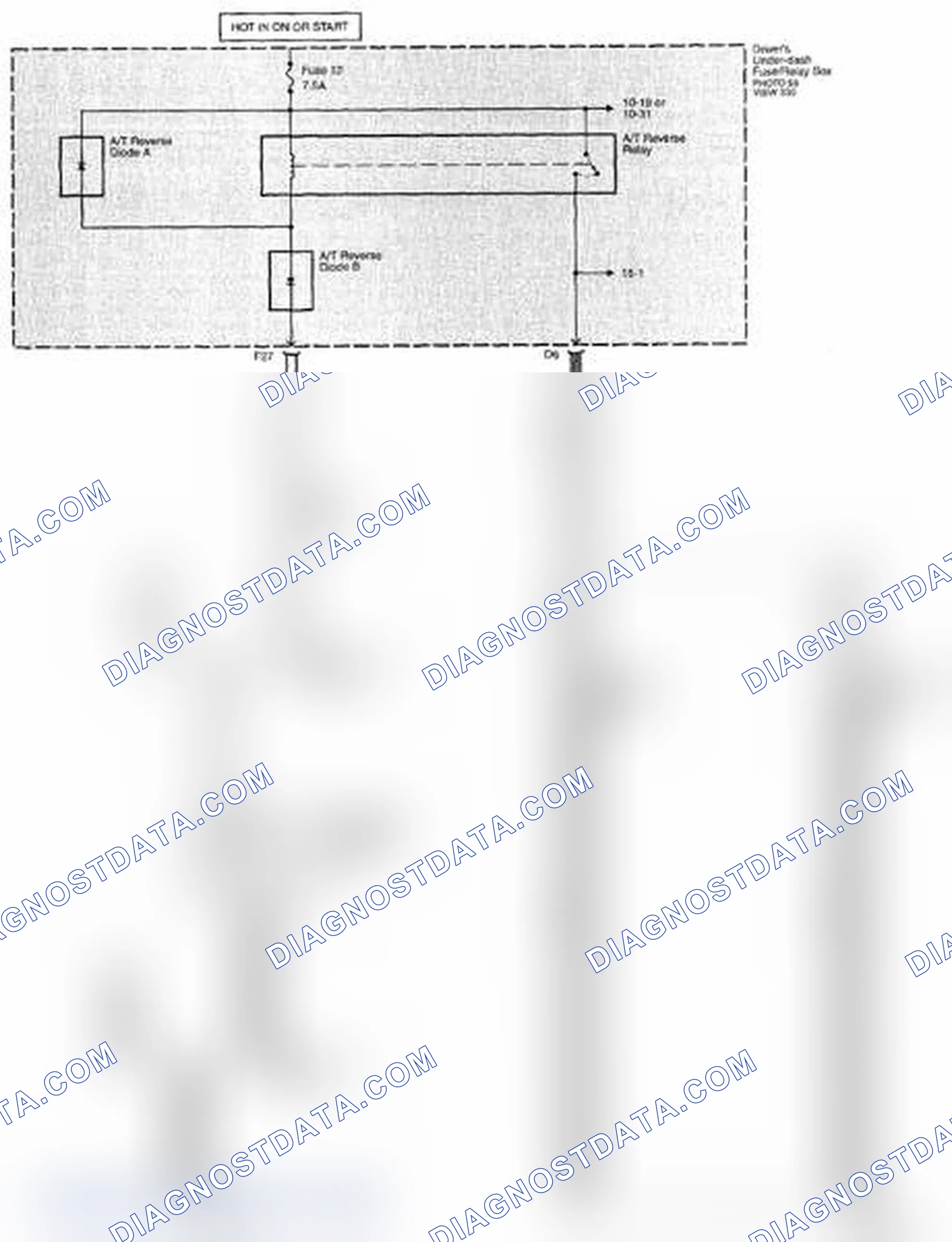 Scheme 341: Exterior Lights Circuit Diagram - Back-Up Lights (A/T) (Page 110-11)