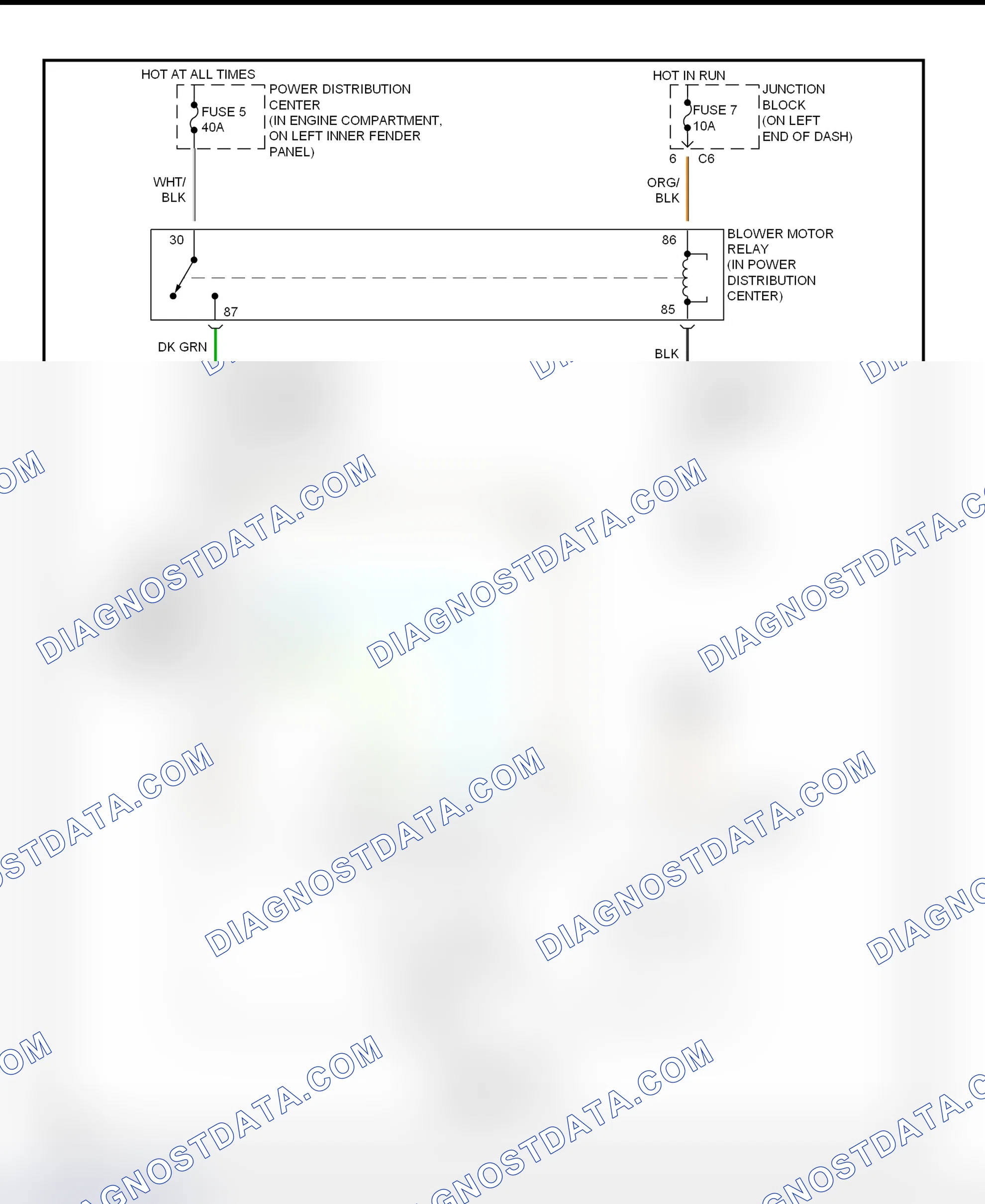 Fig. 17: Heater System Wiring Diagram (Dakota)