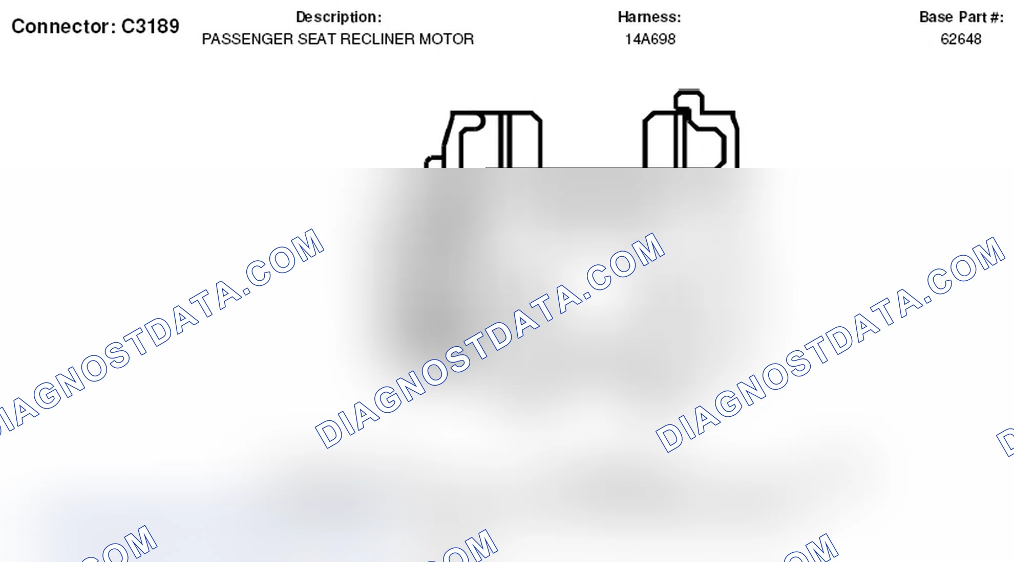 Scheme 277: Passenger Seat Recliner Motor Connector End View (C3189)