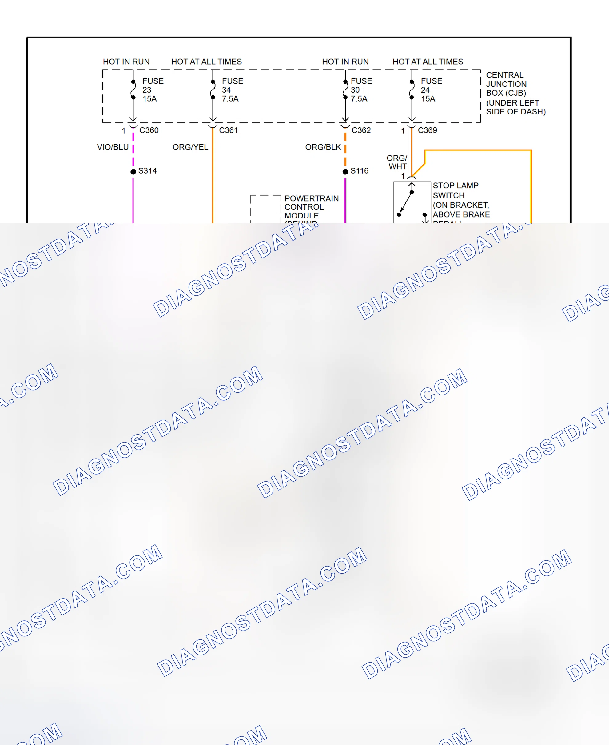 Scheme 88: Shift Interlock System Wiring Diagram (1998 Contour & Mystique)