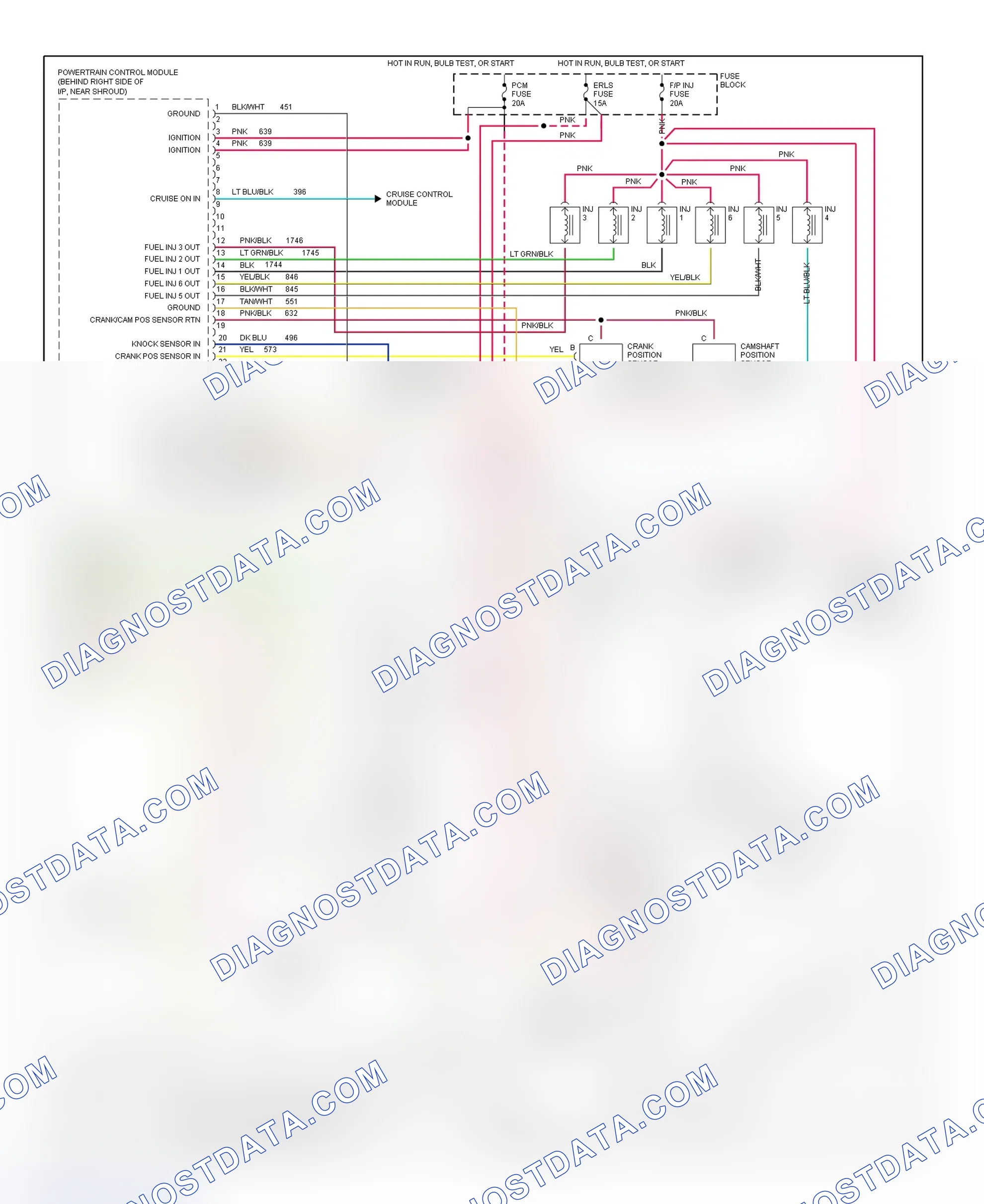 Scheme 134: 3.1L (VIN M) PCM Wiring Diagram (2 Of 2)