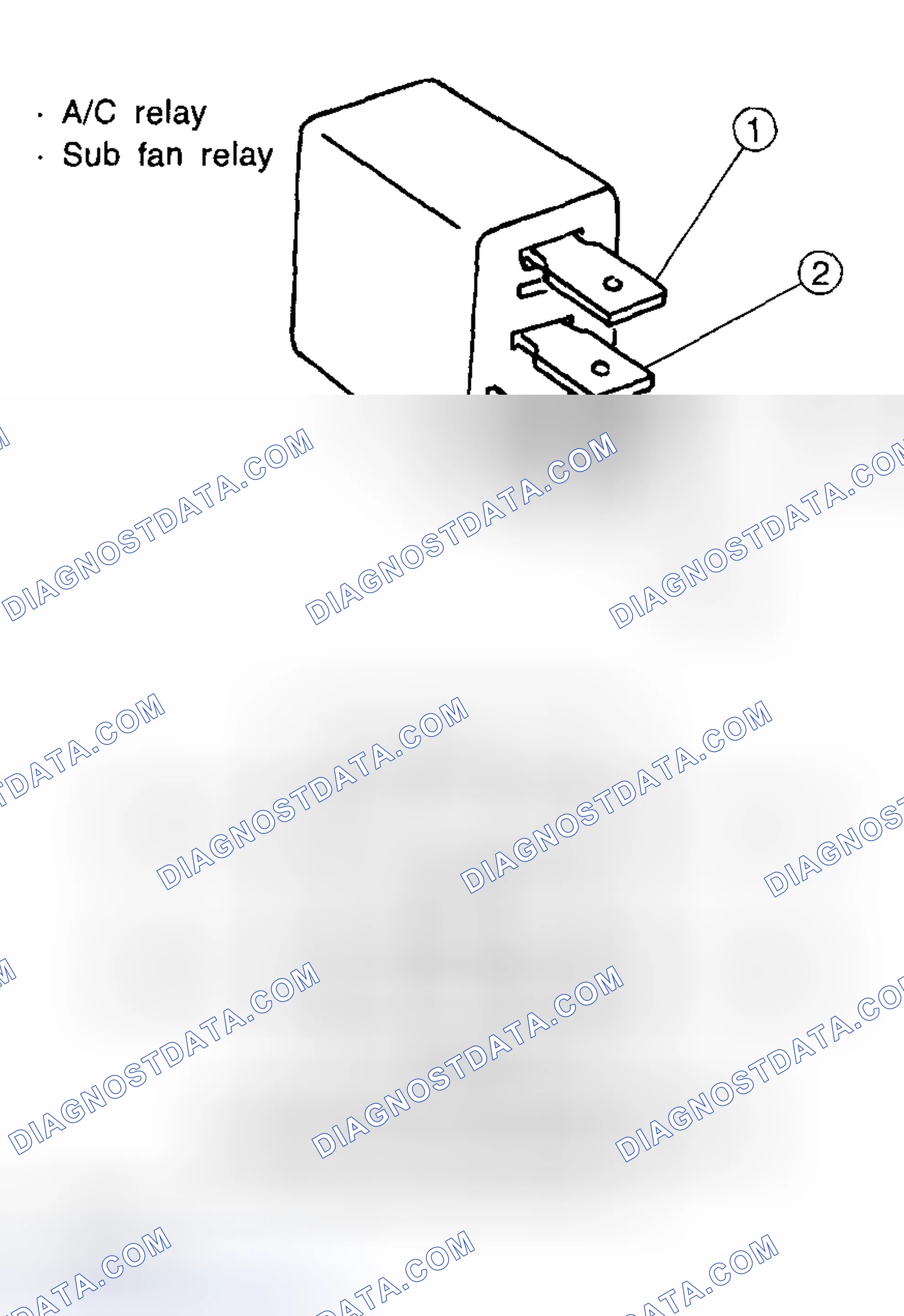 Scheme 19: Checking Continuity Of A/C Relay And Sub Fan Relay