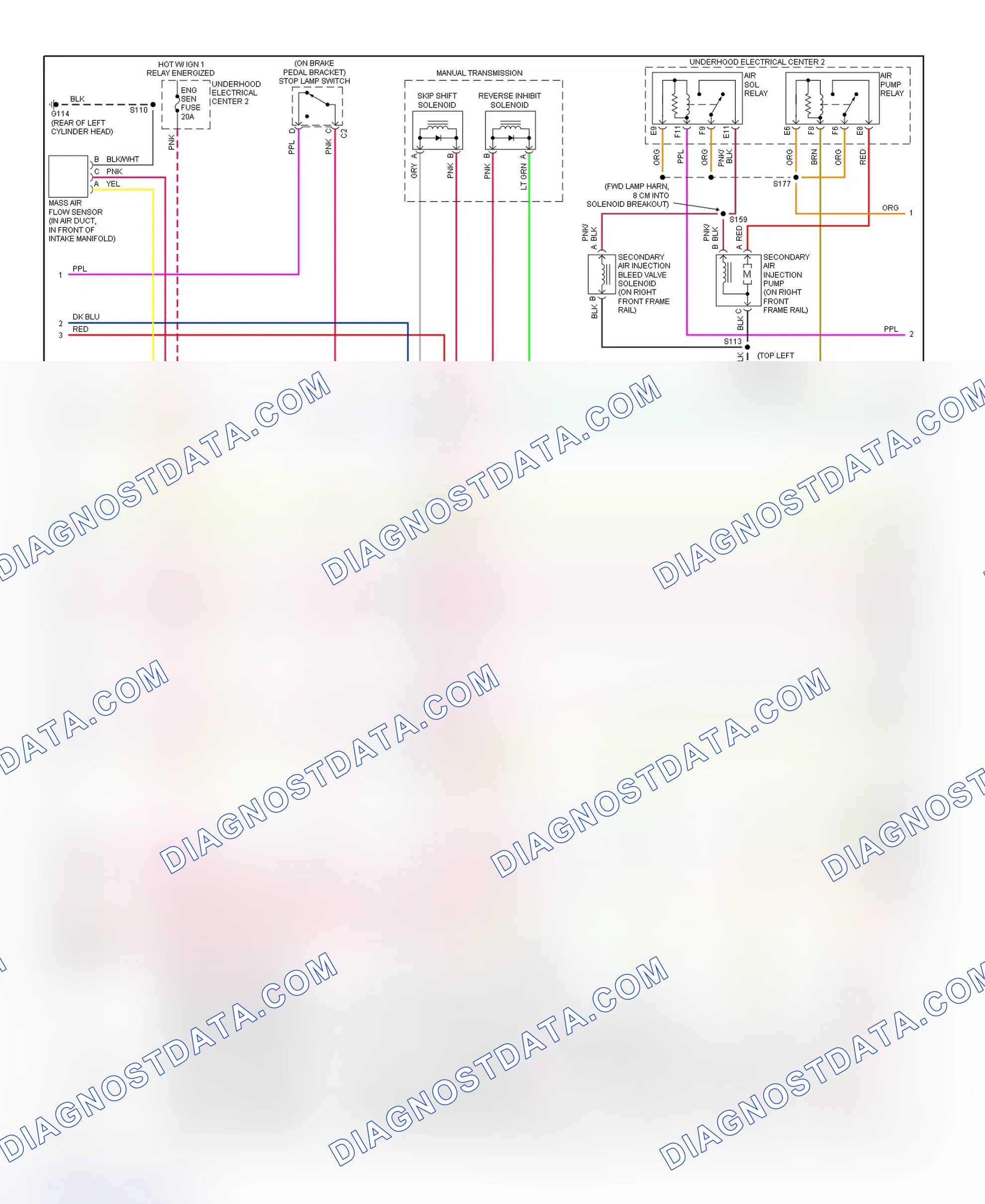 Scheme 28: PCM Wiring Diagram (Camaro & Firebird - 5.7L - 2 Of 4)