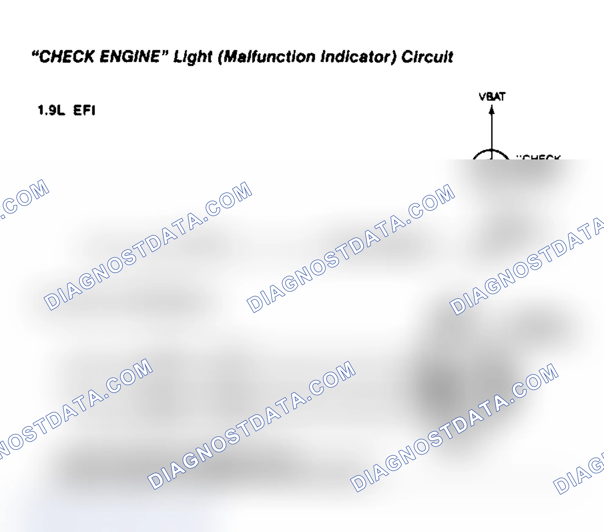 Scheme 110: CHECK ENGINE Light (Malfunction Indicator) Circuit (1 of 2)