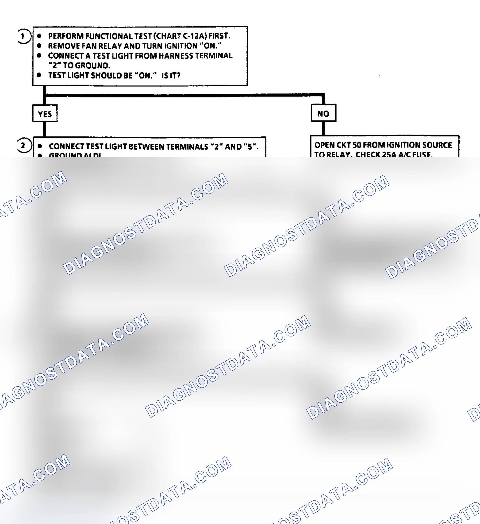 Scheme 298: Flow Chart C12B, No Cooling Fan (3.3L "N" Body)