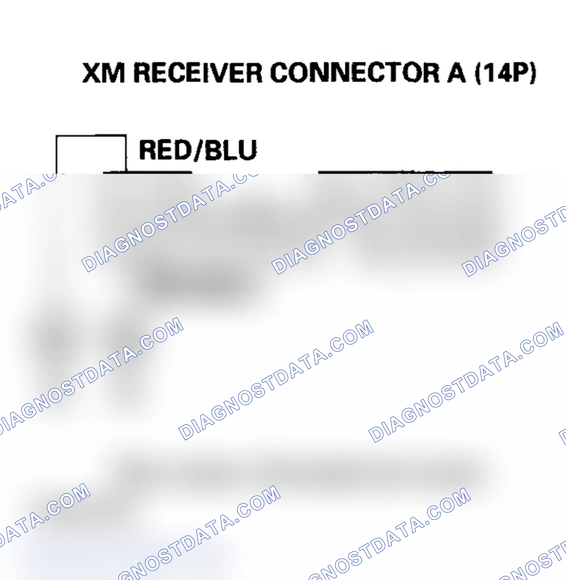 Scheme 63: XM Radio Display Is Blank And No Station Information Is Displayed