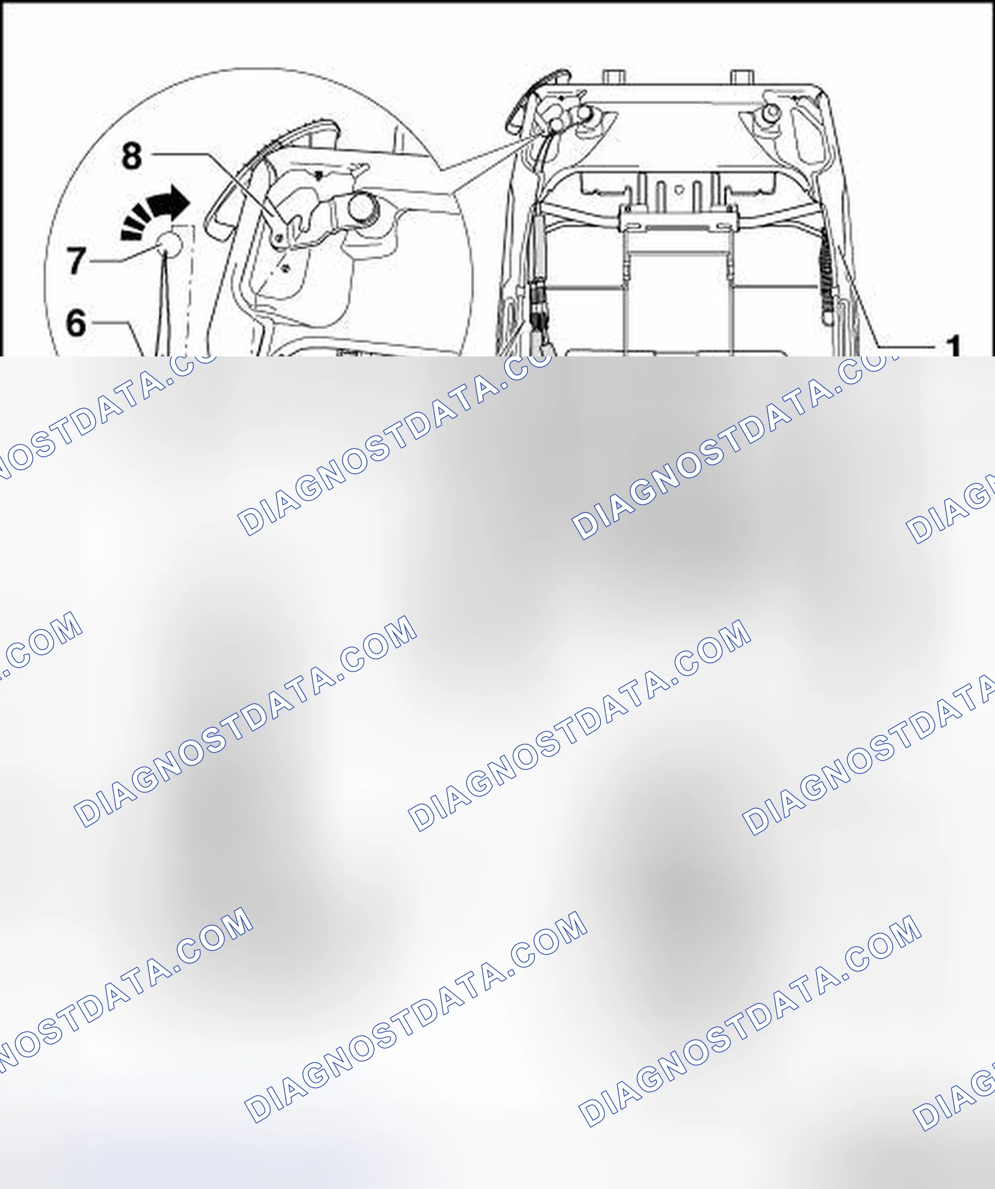 Scheme 65: BACKREST RELEASE CONTROL CABLE FROM 05.2003