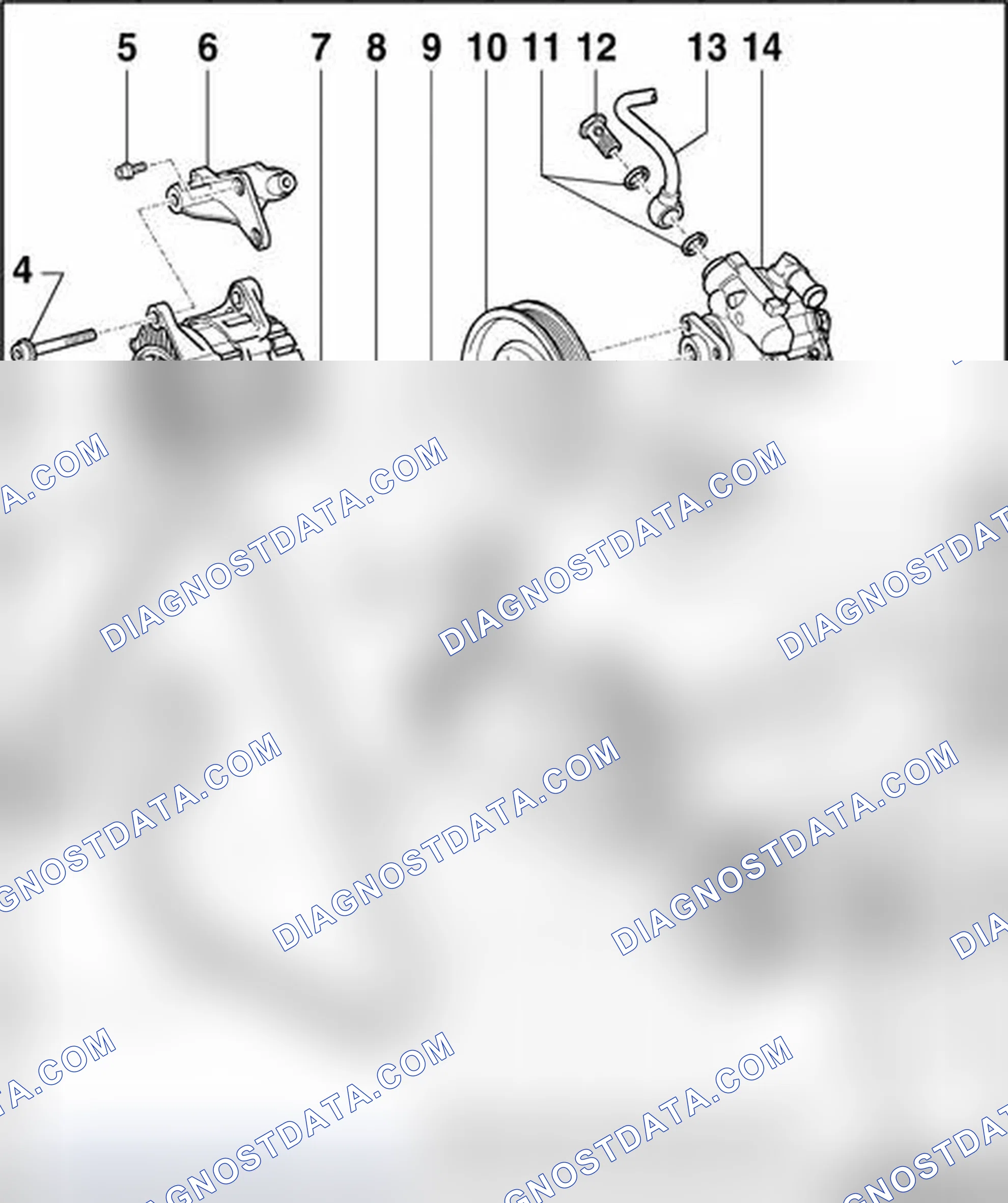 Scheme 184: Ribbed belt for power steering pump, generator and A/C system