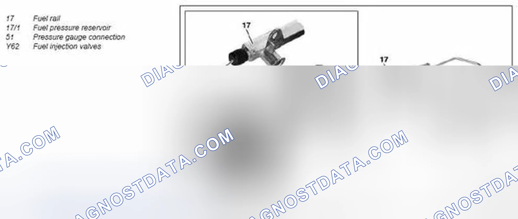 Scheme 126: Component description of fuel distribution rail - GF07.61-P-6020V
