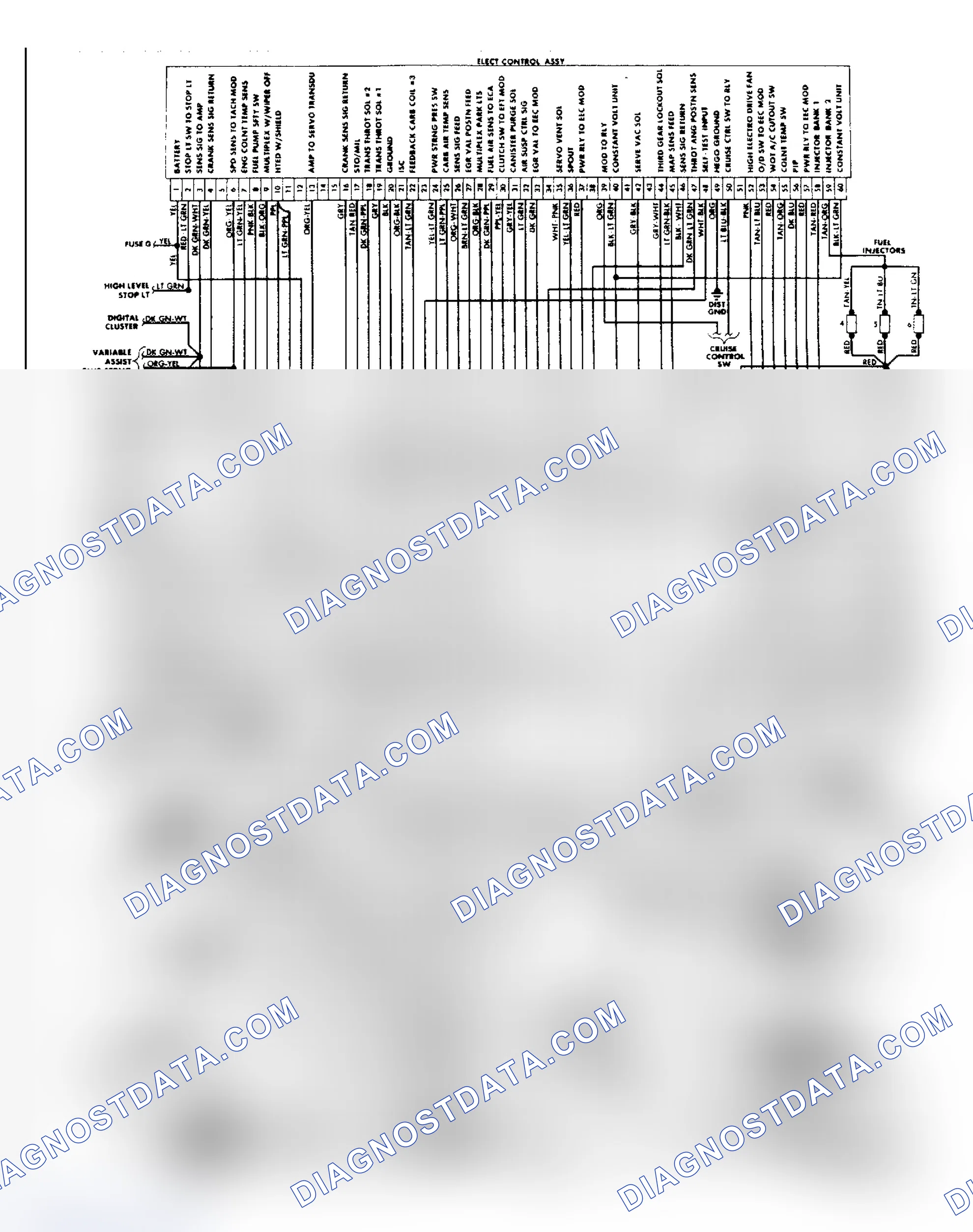 Scheme 15: 3.8L SEFI EEC-IV Wiring Diagram (Continental)