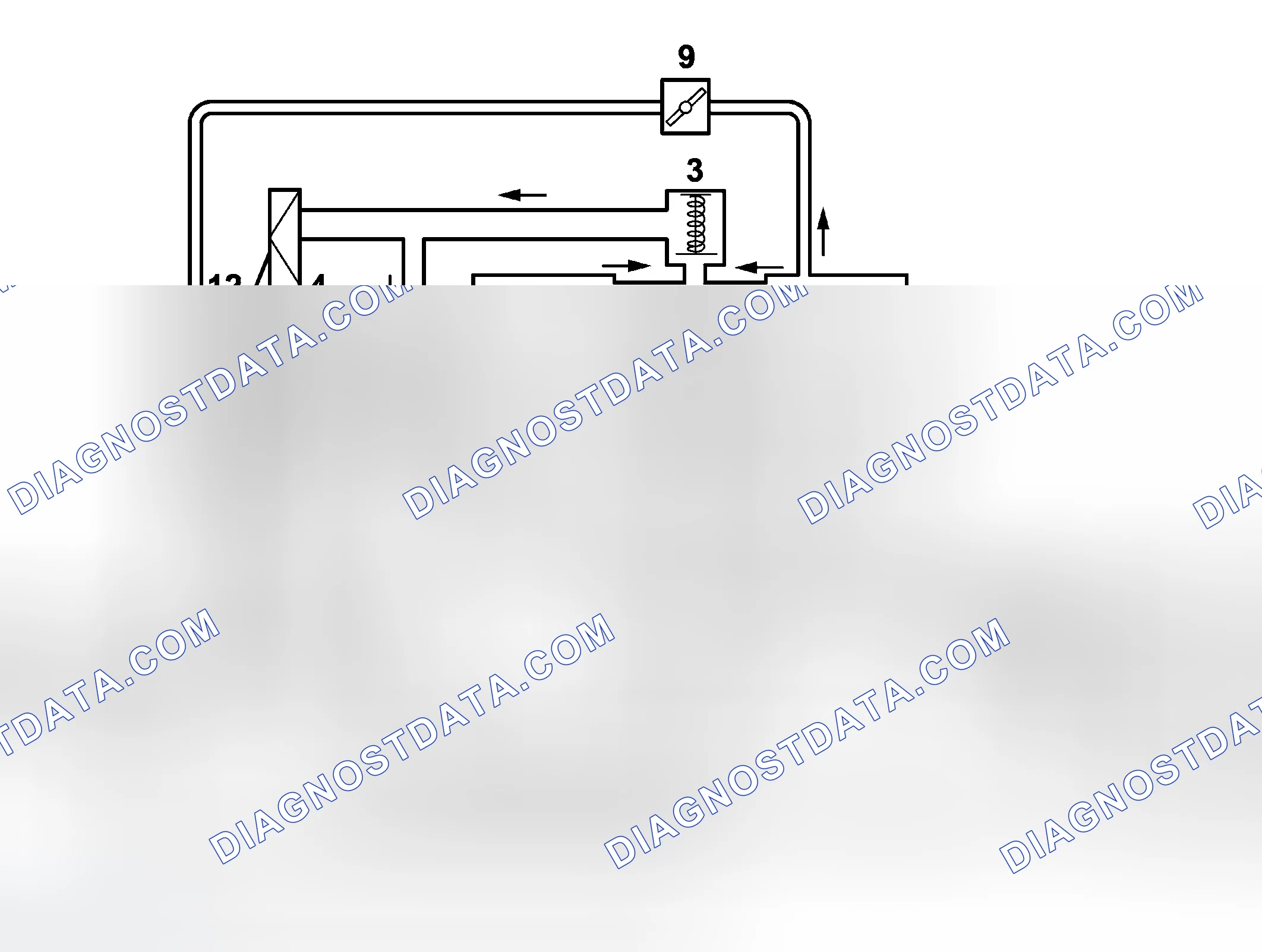 Scheme 142: Cooling system diagram, V6