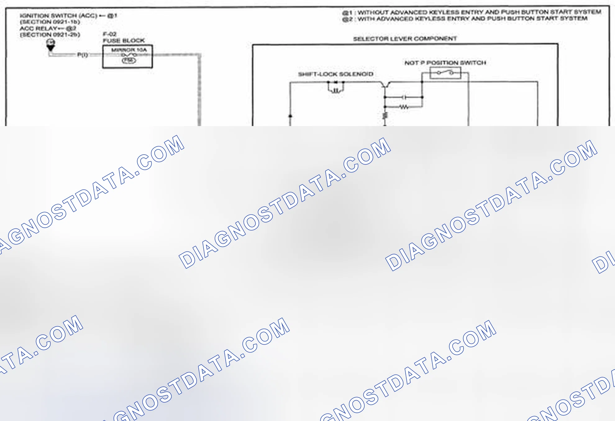 Scheme 200: Key Interlock System / Shift-Lock System Wiring Diagram - 0518 (1 Of 2)