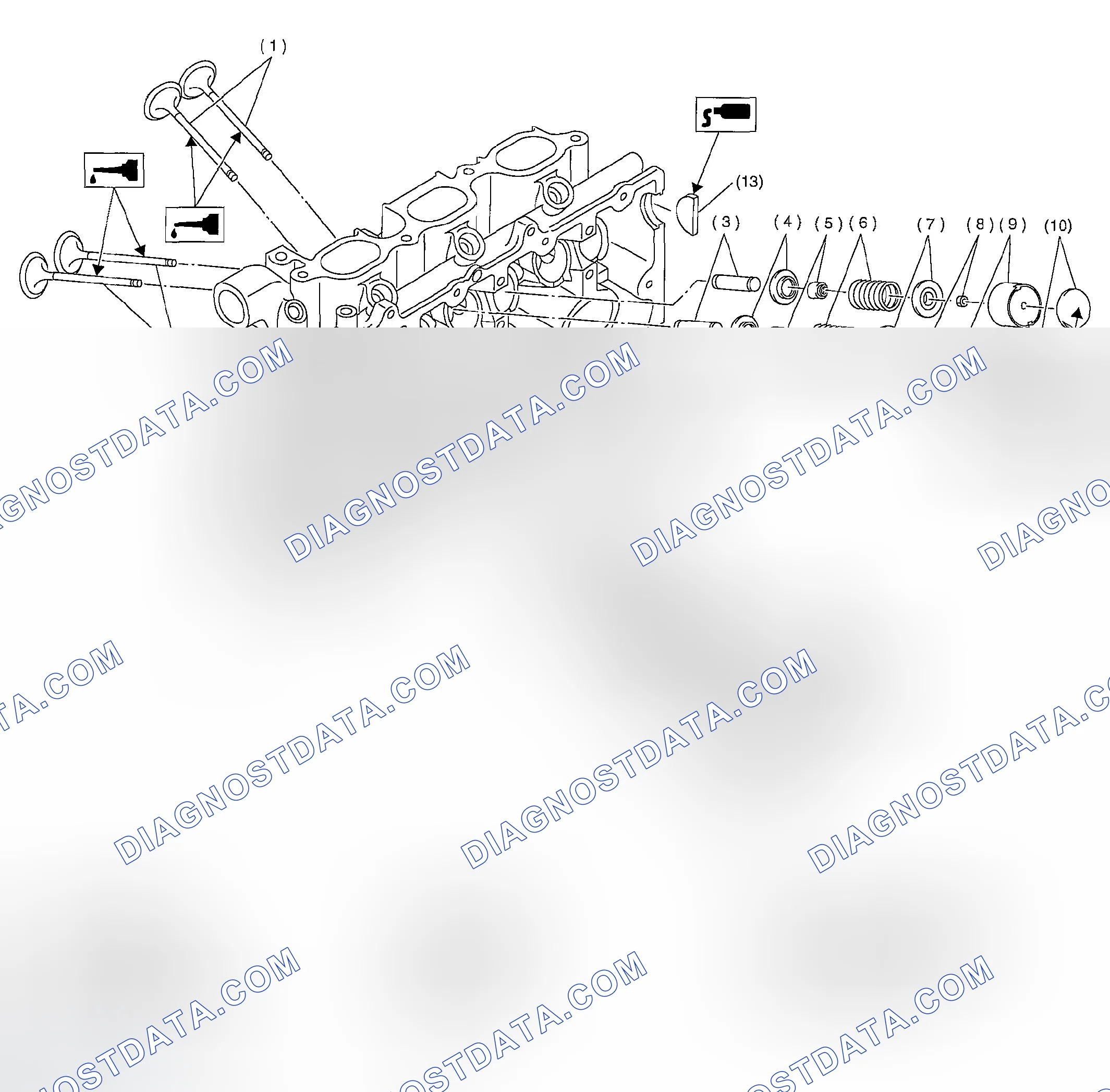 Scheme 300: CYLINDER HEAD AND VALVE ASSEMBLY