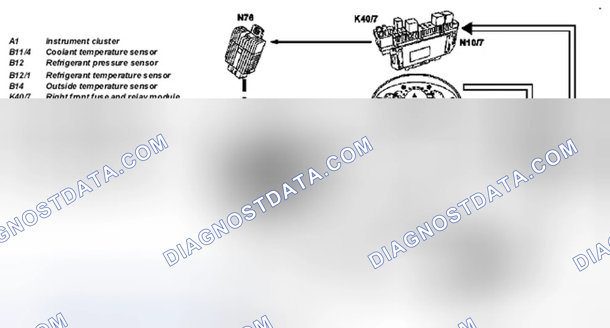 Fig. 65: Identifying Engine/AC Electric Fan Control Module Interlinkage Components