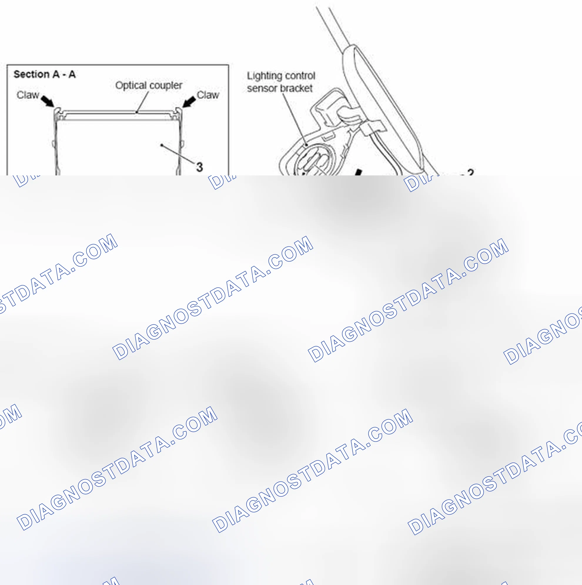 Scheme 54: LIGHTING CONTROL SENSOR REMOVAL AND INSTALLATION
