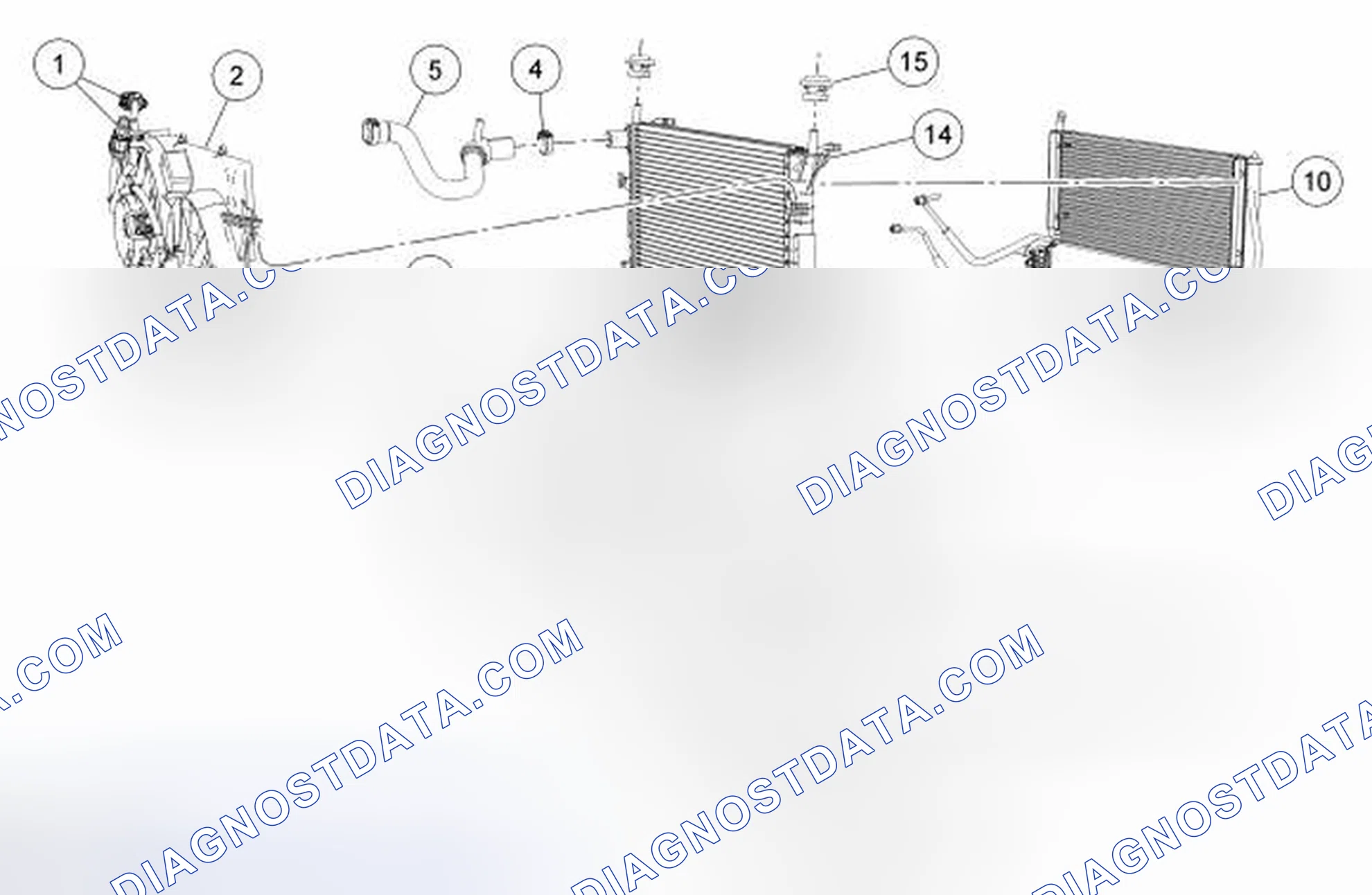Scheme 1: Radiator and Cooling Fan - Exploded View