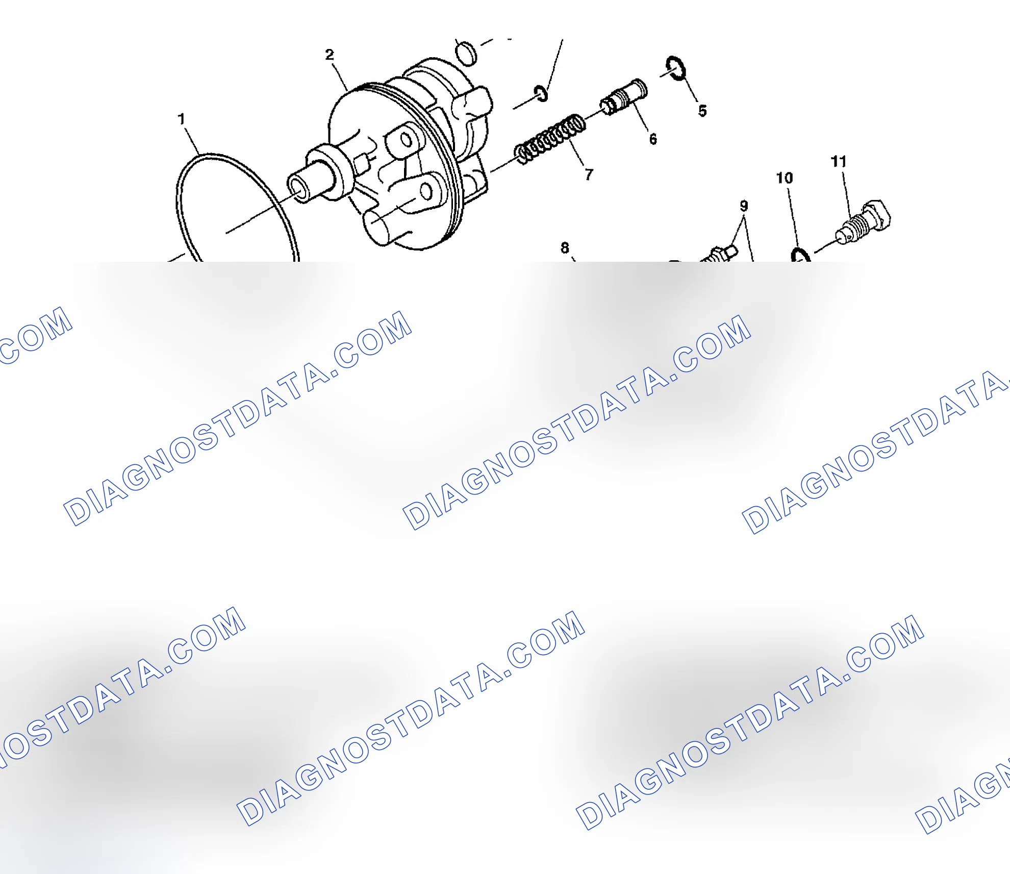Scheme 4: Power Steering Pump Disassembled View