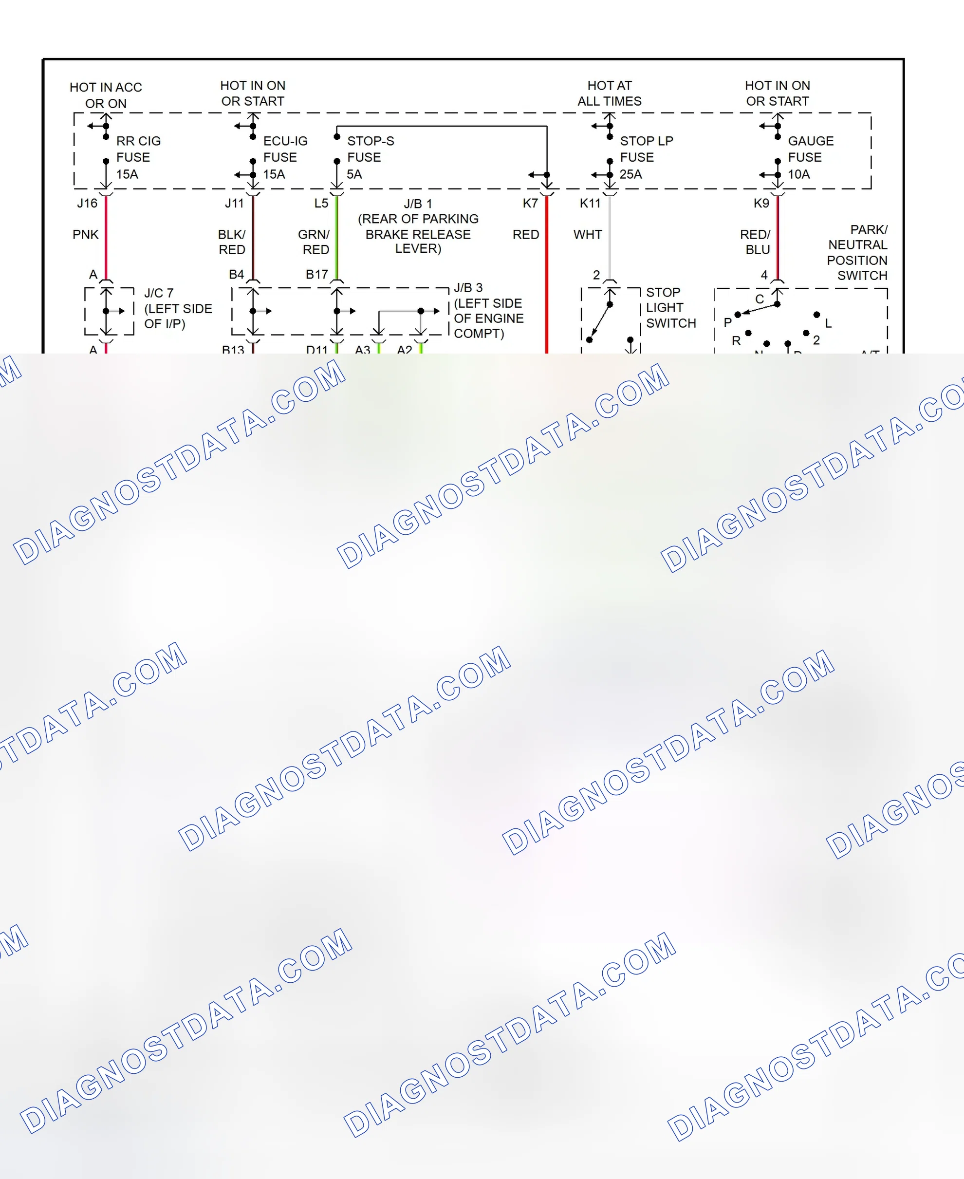 Scheme 44: Shift Interlock System Wiring Diagram (1997 LS400)