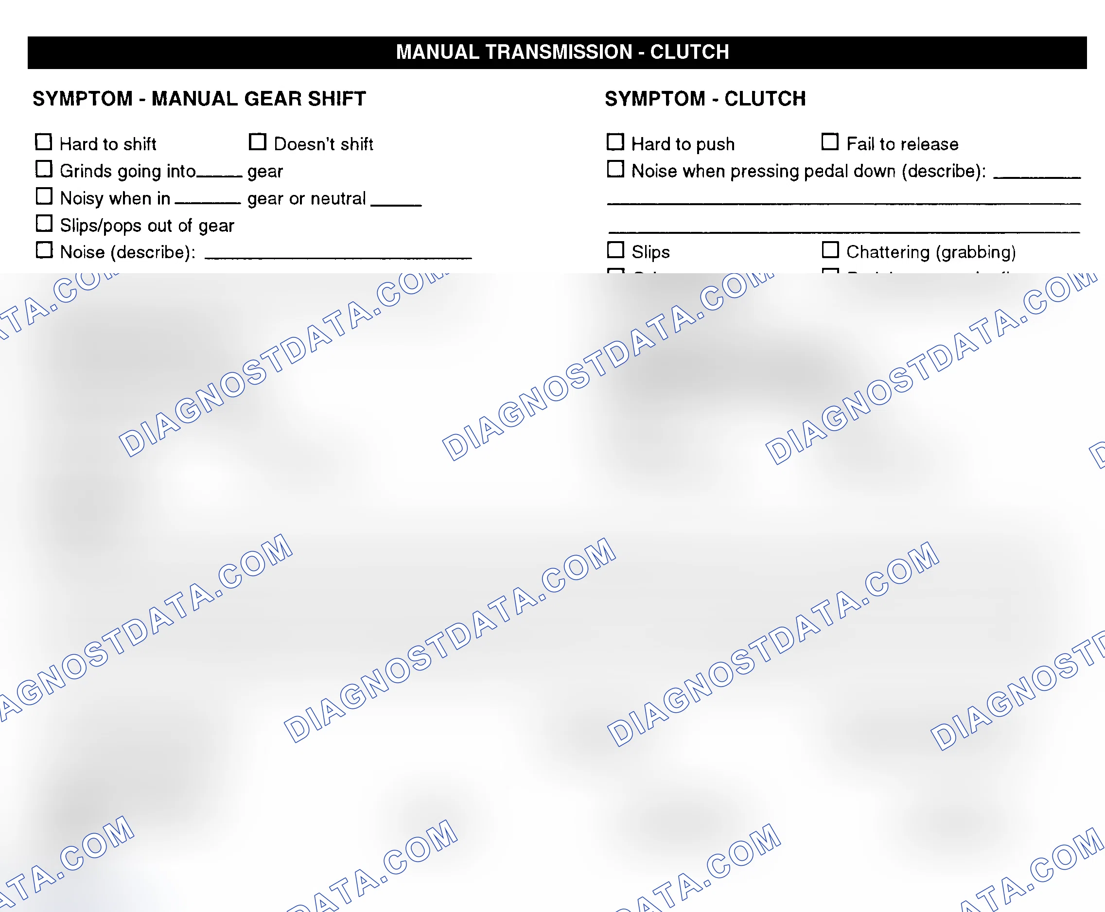 Scheme 10: Manual Transmission & Clutch