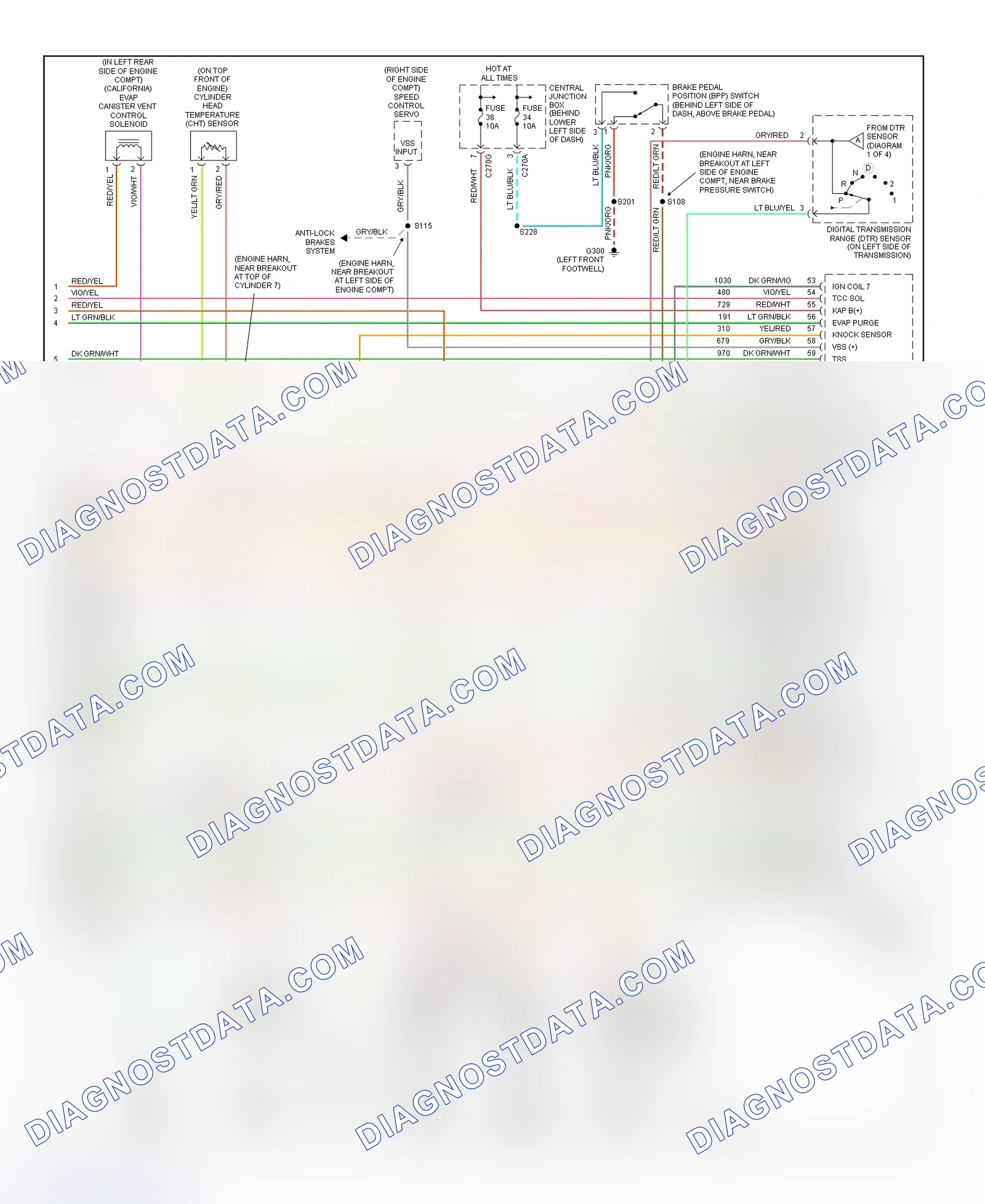 Scheme 71: PCM Wiring Diagram (Excursion & Pickup - F250/F550 Super Duty - 6.8L - 4 Of 4)
