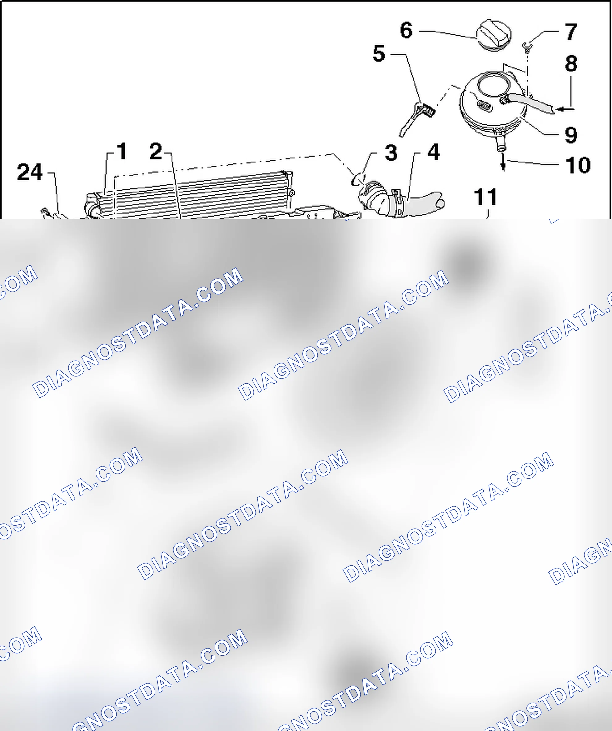 Scheme 7: COOLING SYSTEM COMPONENTS, BODY SIDE