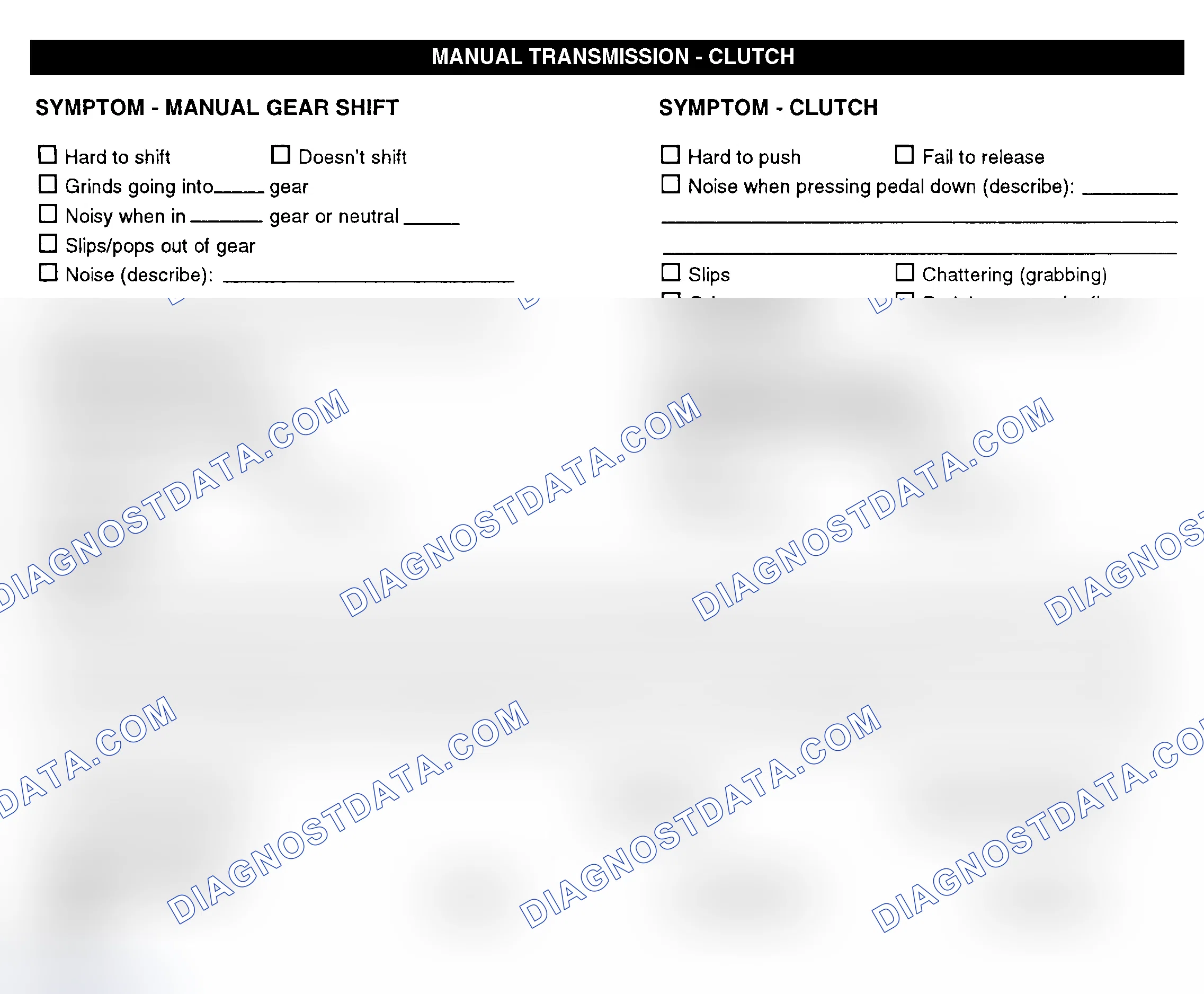 Scheme 10: Manual Transmission & Clutch