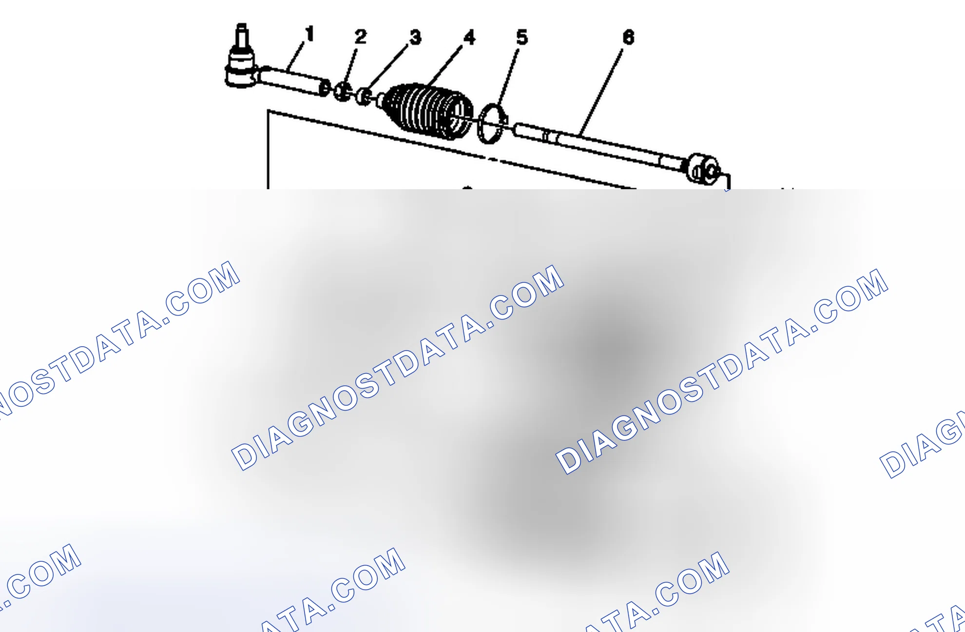 Scheme 3: Power Steering Gear Disassembled View (Rack and Pinion)