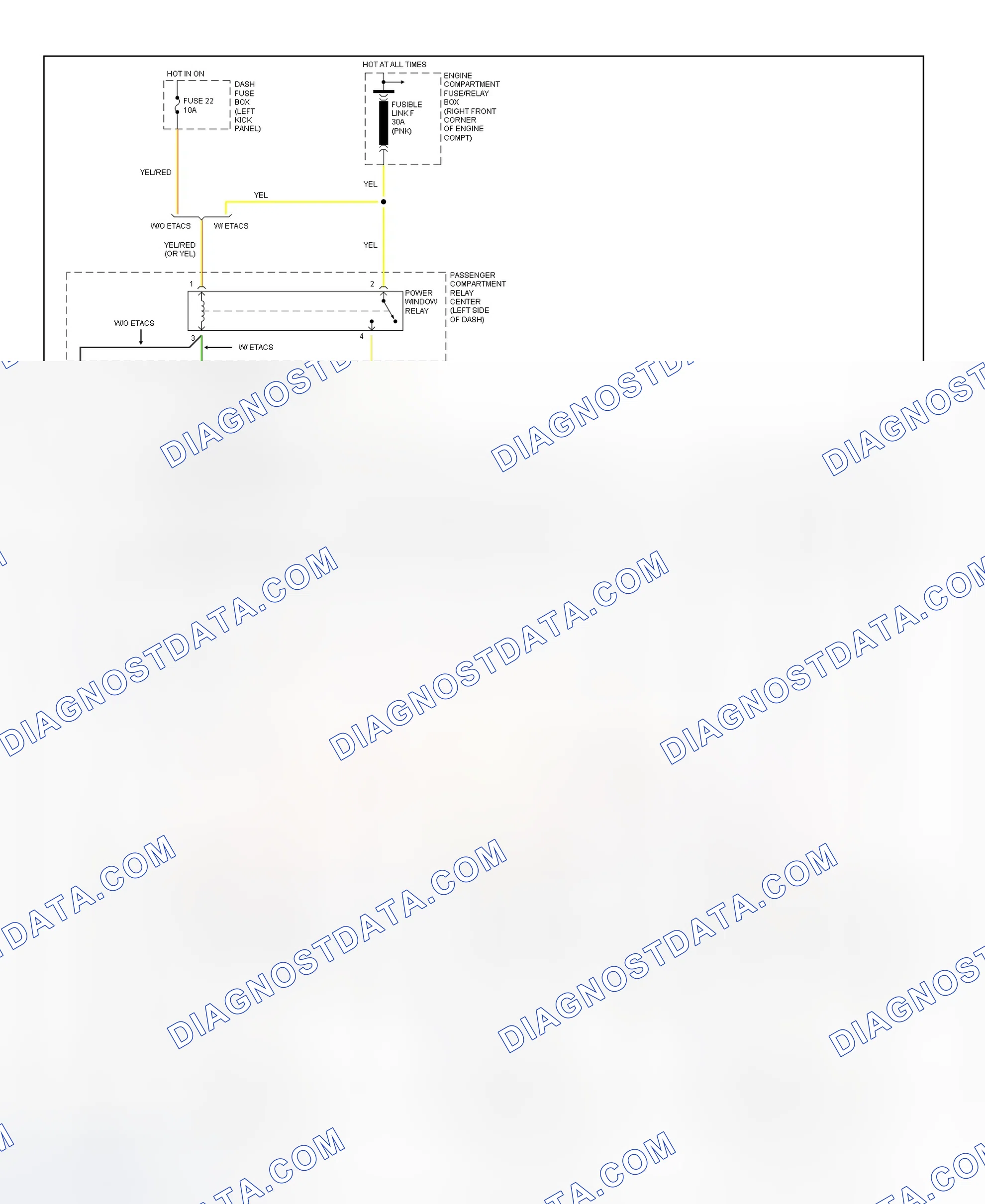 Scheme 2: Power Window System Wiring Diagram