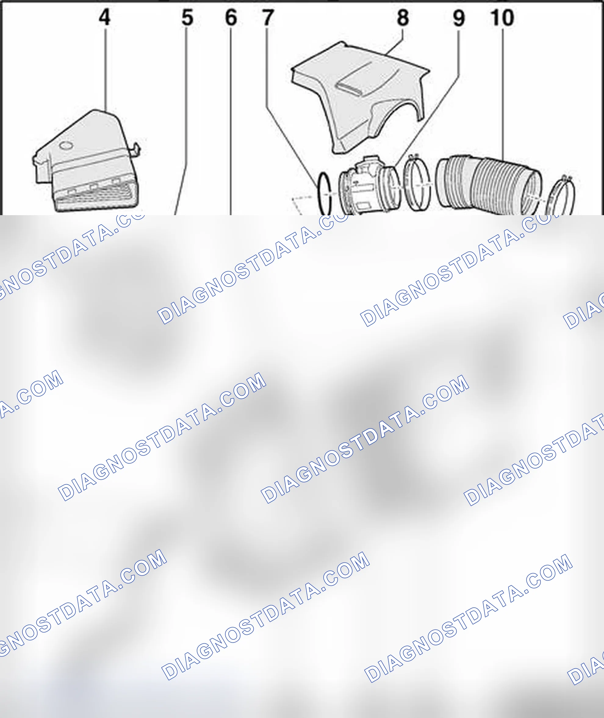 Scheme 732: Air cleaner, disassembling and assembling