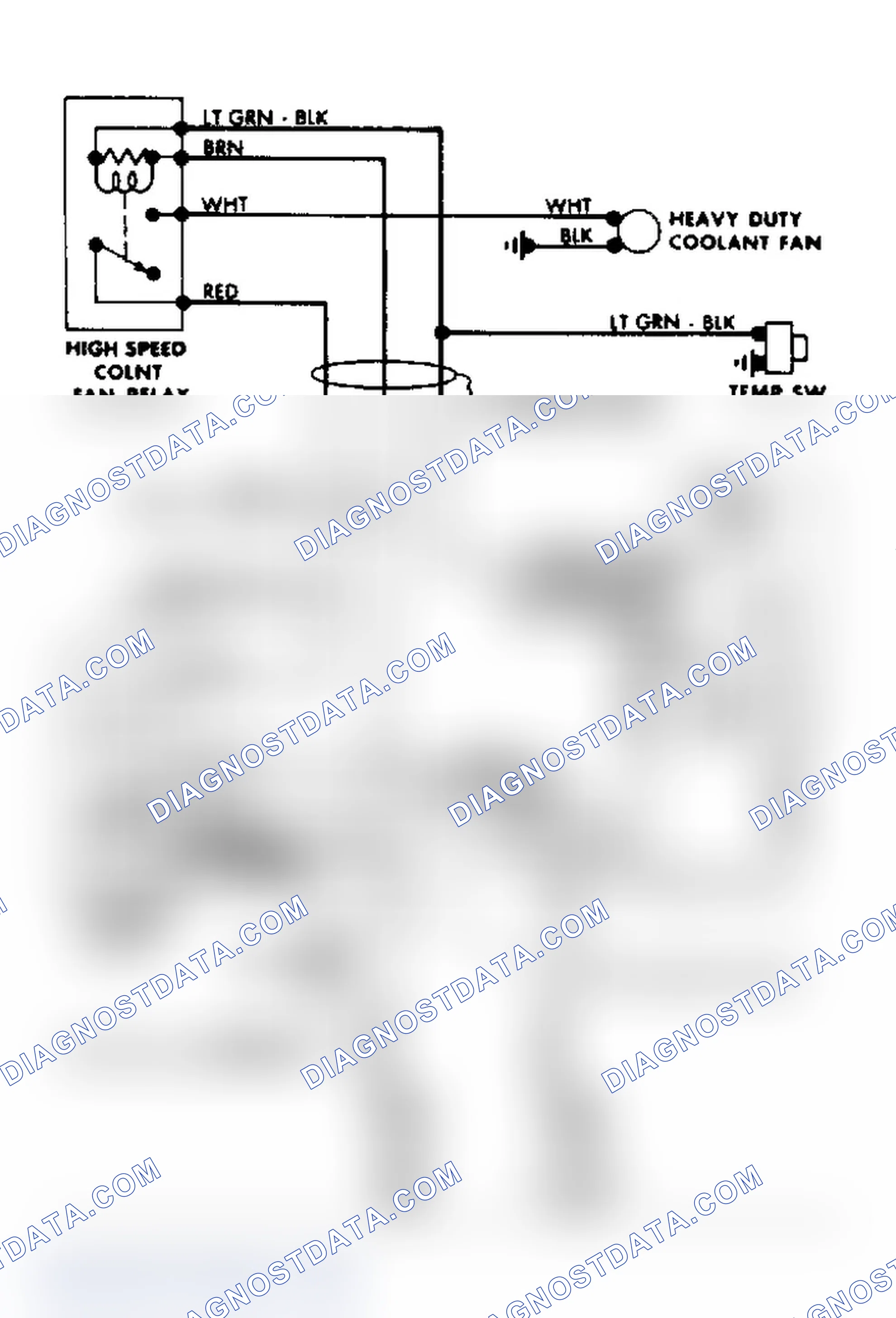 Scheme 10: Cooling Fan/Manual A/C-Heater Wiring Diagram - Oldsmobile Delta 88, Buick LeSabre, and Pontiac Bonneville