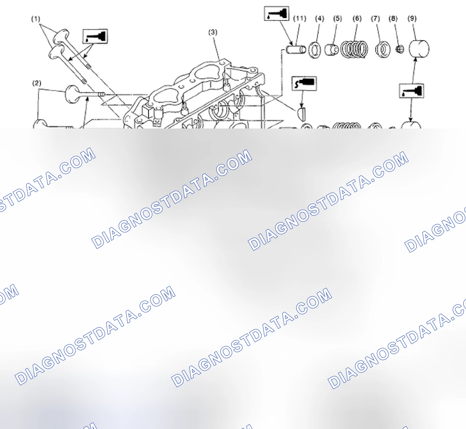 Fig. 142: Exploded View Of Cylinder Head Assembly