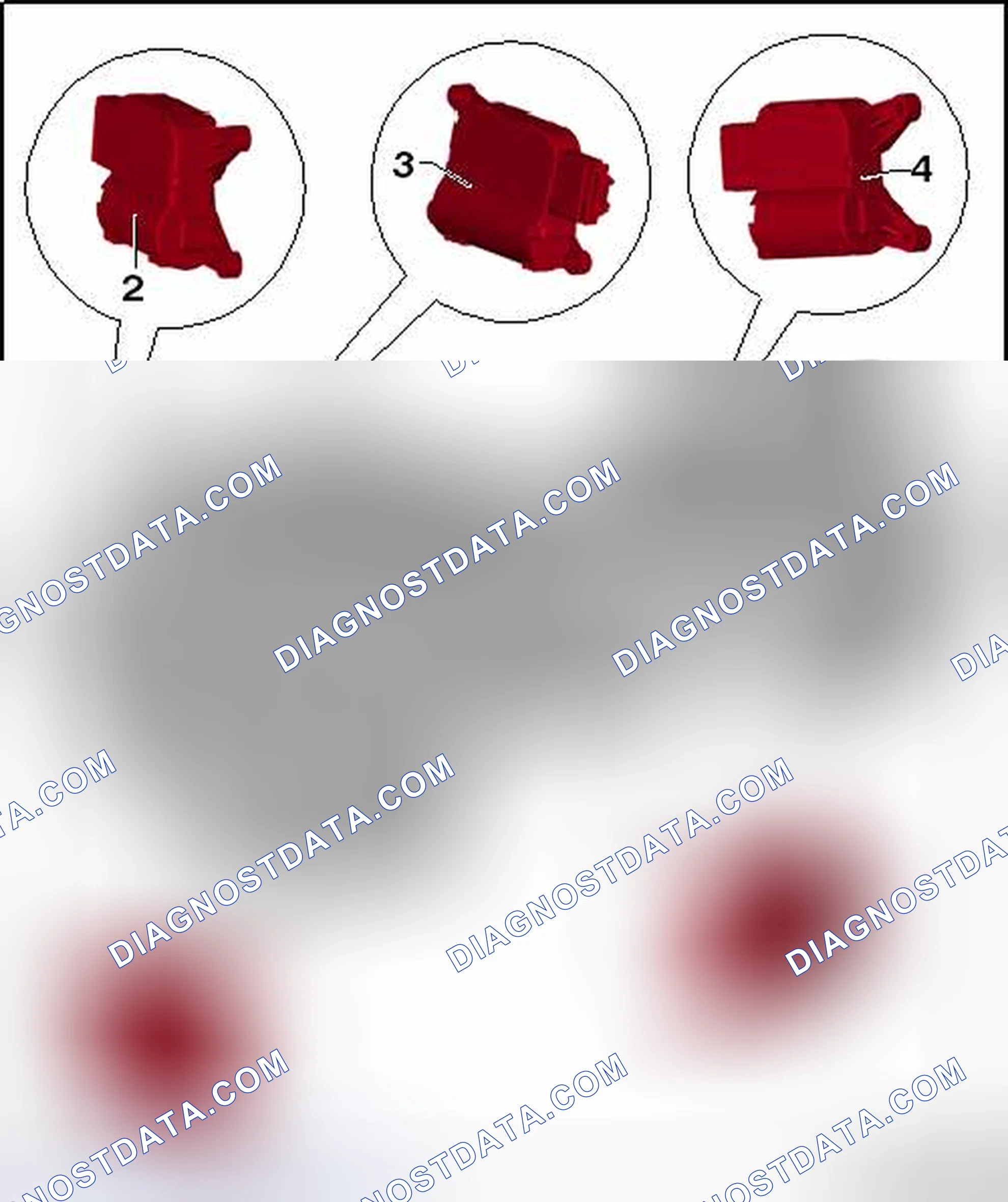 Scheme 62: ADJUSTMENT MOTOR COMPONENT LOCATION OVERVIEW, CLIMATRONIC