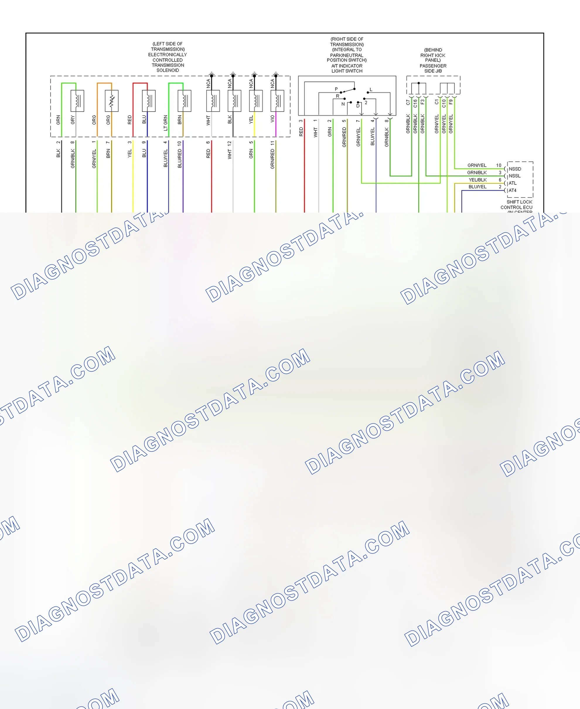 Scheme 45: Transmission Electronic Control System Wiring Diagram (2001-02 LS 430 - 2 Of 2)