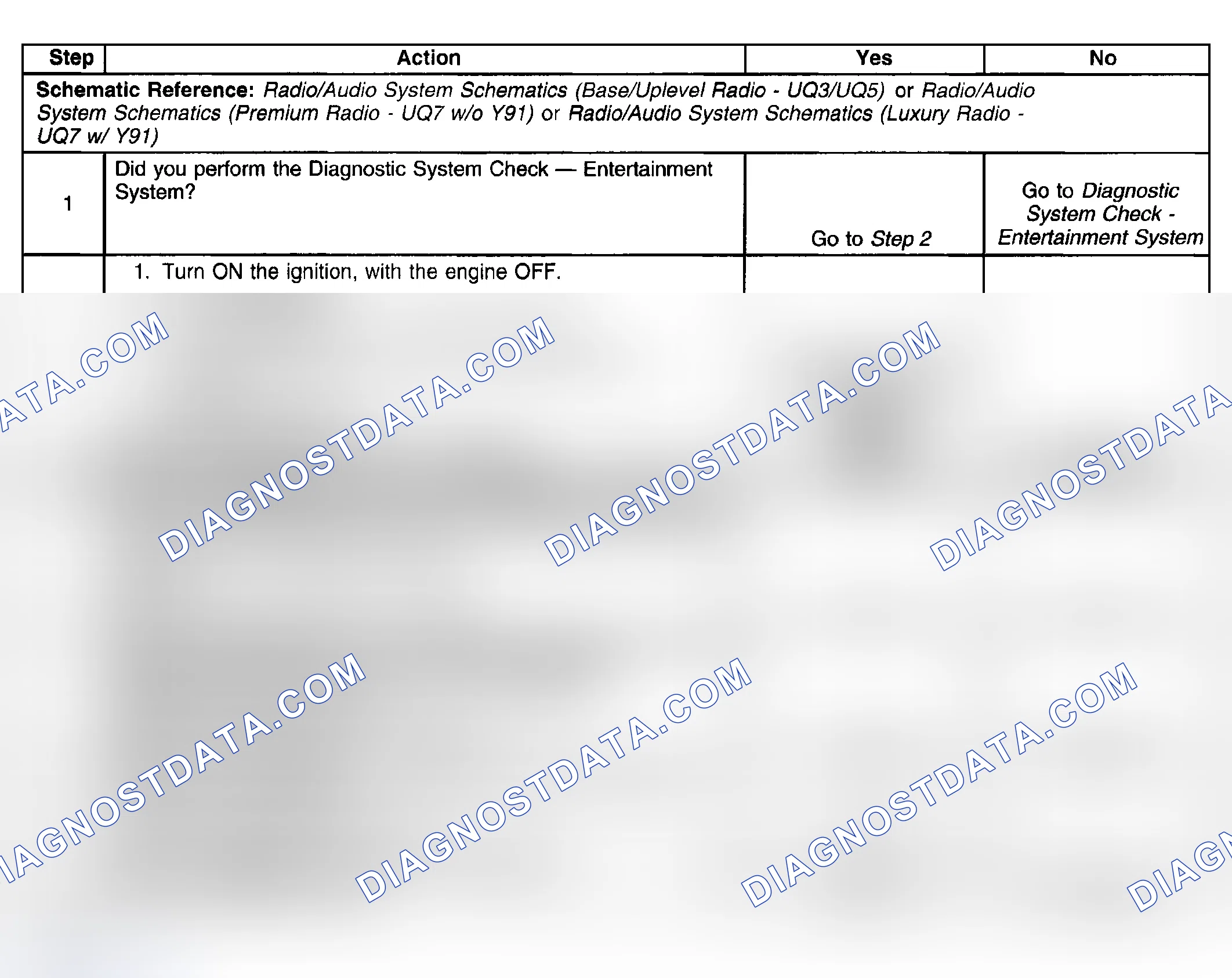 Scheme 105: Radio Audio Inoperative at Rear Seat Audio (RSA) Control