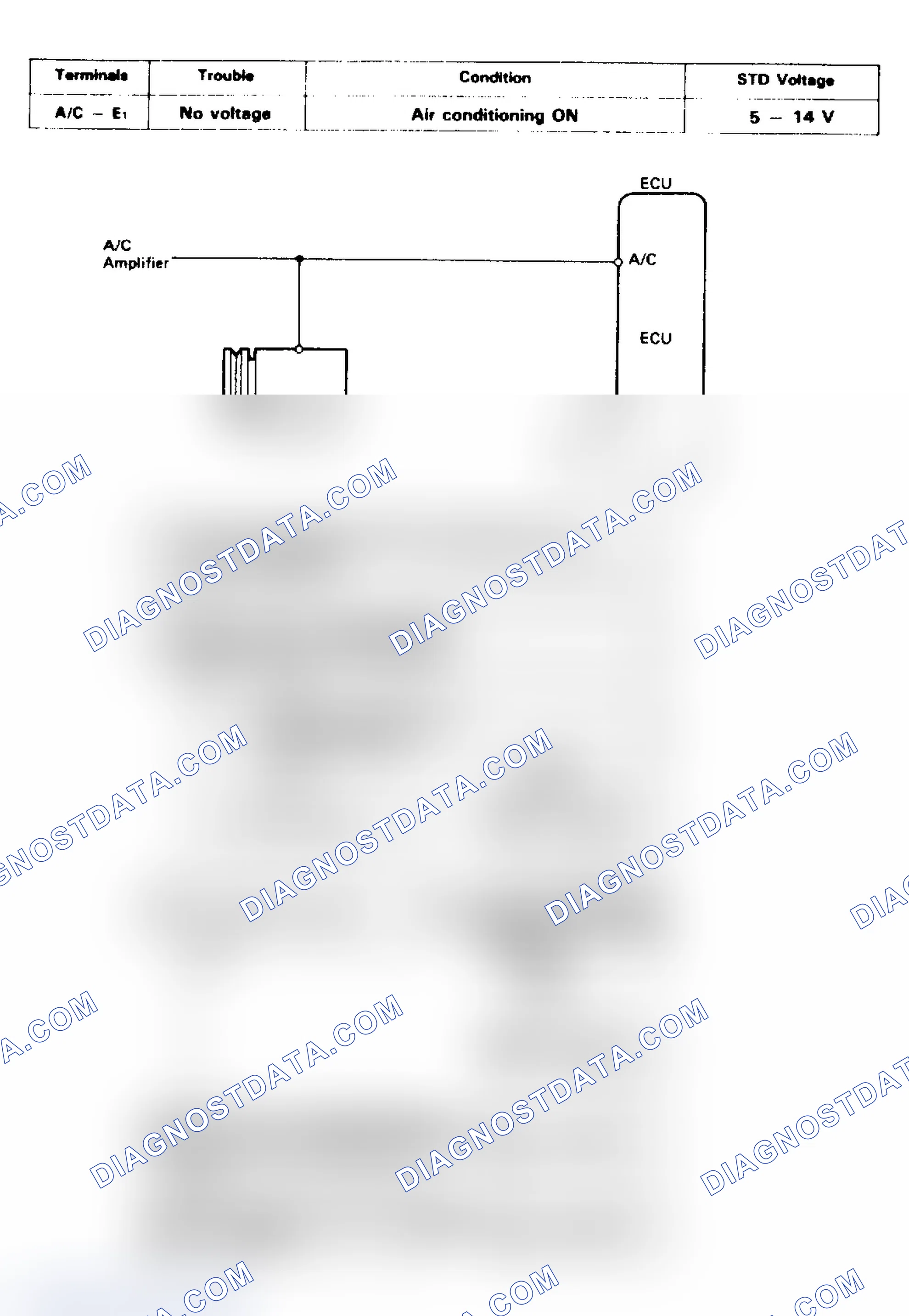 Scheme 67: TEST 10 OR CODE 51 - A/C SWITCH SIGNAL (4A-FE & 4A-GE)