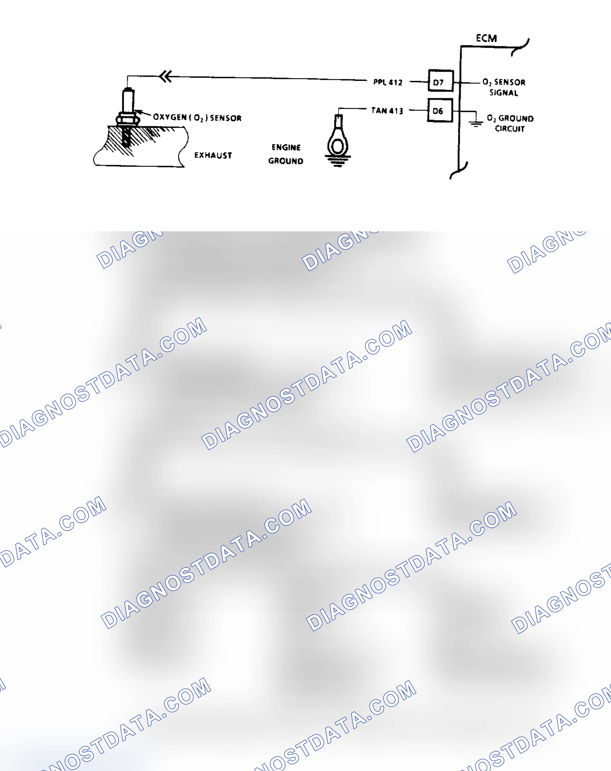 Scheme 45: Code 13, Oxygen Sensor Circuit Flow Chart & Schematic