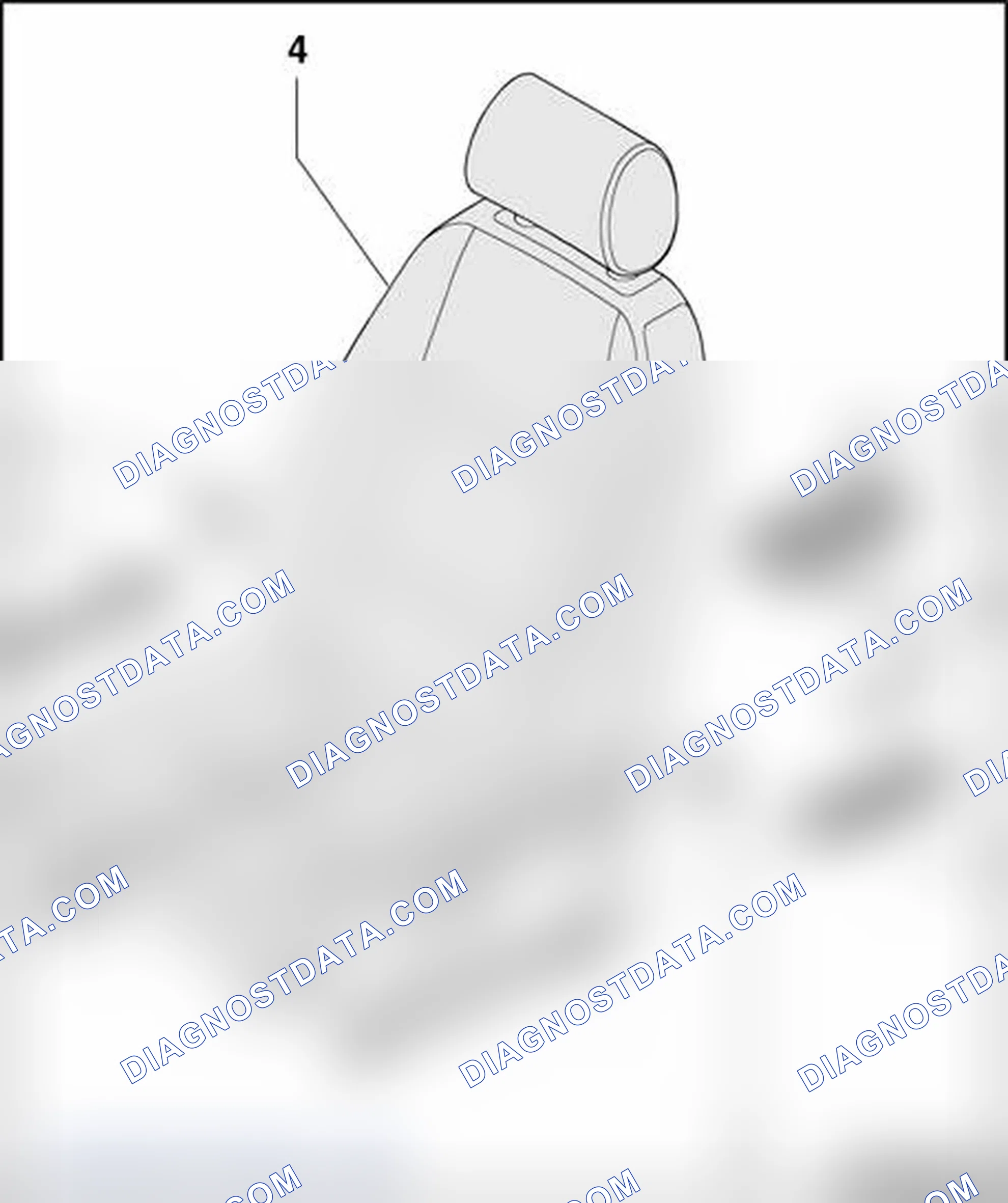 Scheme 186: Removing and installing rear rail cover for front seat