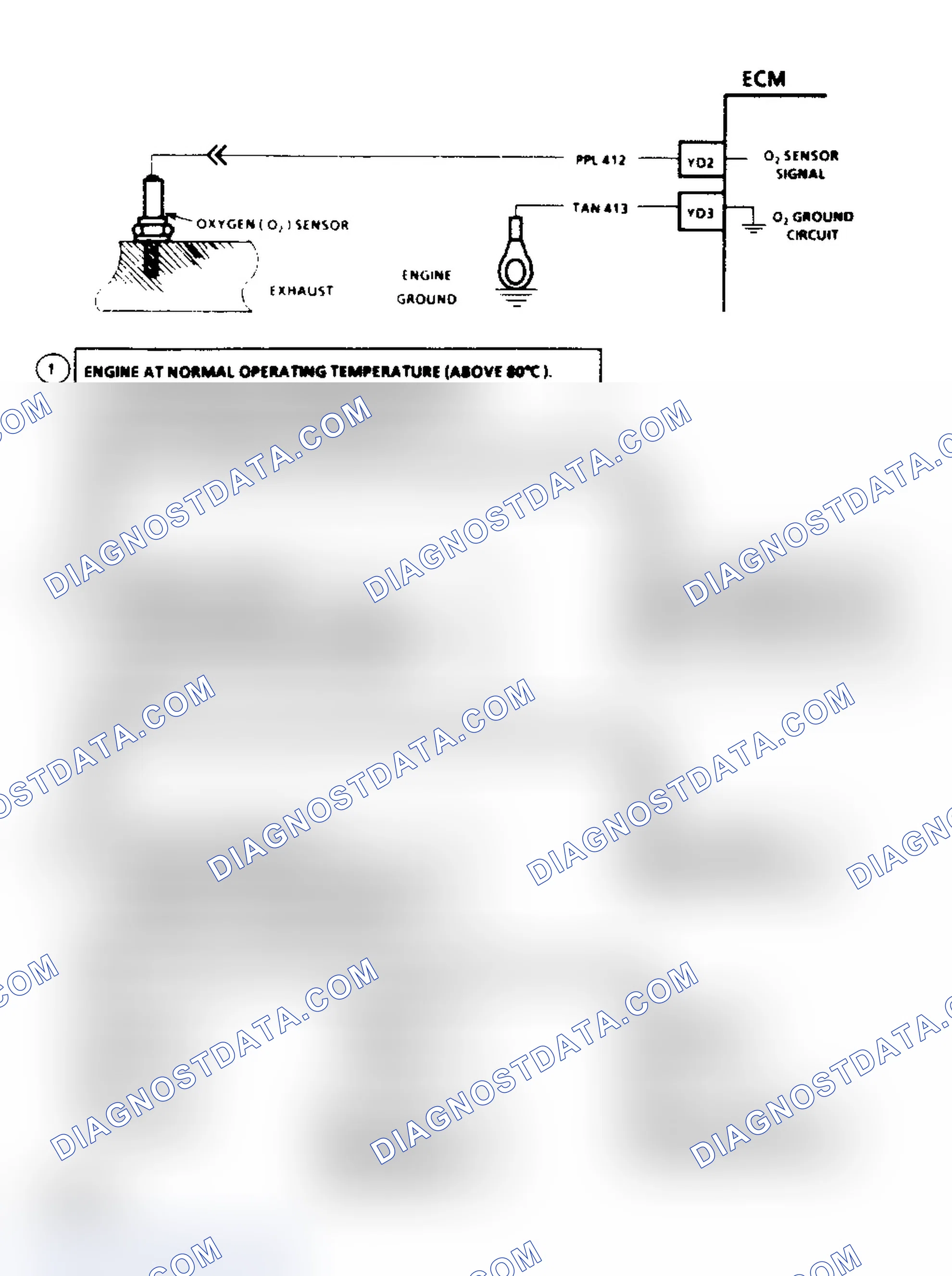Scheme 542: Code 13, Open Oxygen Sensor Circuit