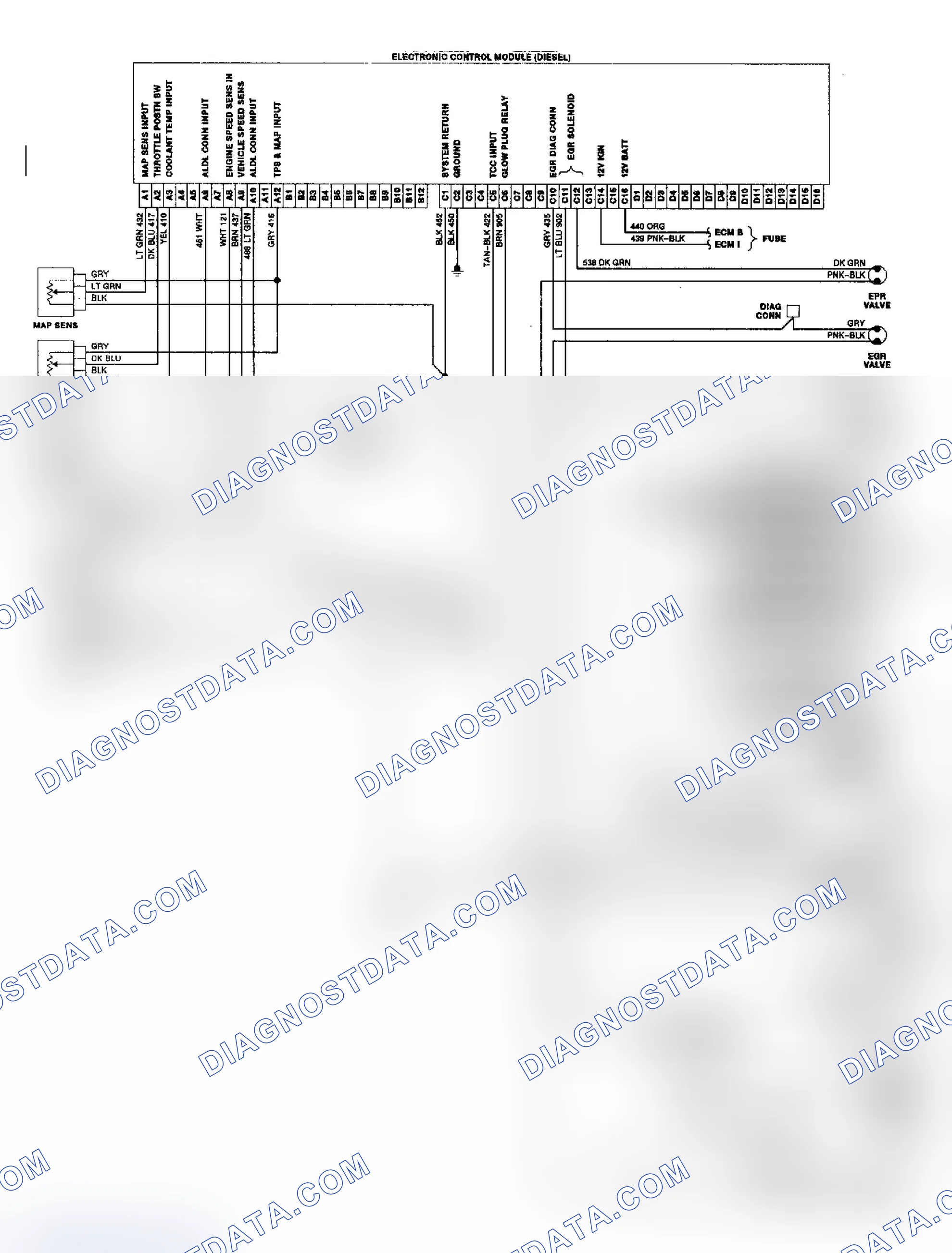 Scheme 221: 6.2L Diesel Electronic Control System Wiring Diagram ("G" Series)