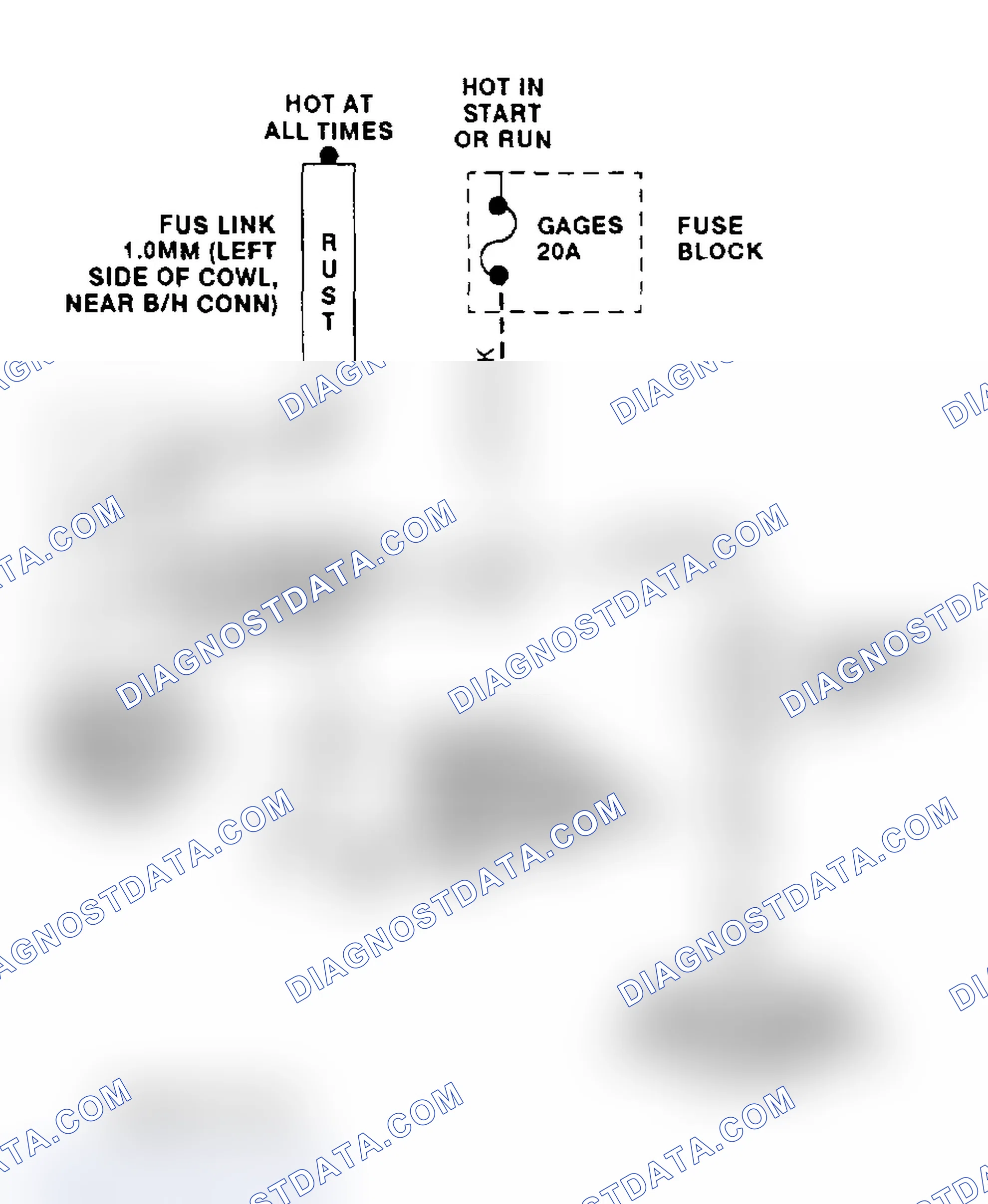 Scheme 5: Cooling Fan Circuit Wiring Diagram ("G" Series - 7.4L VIN N)