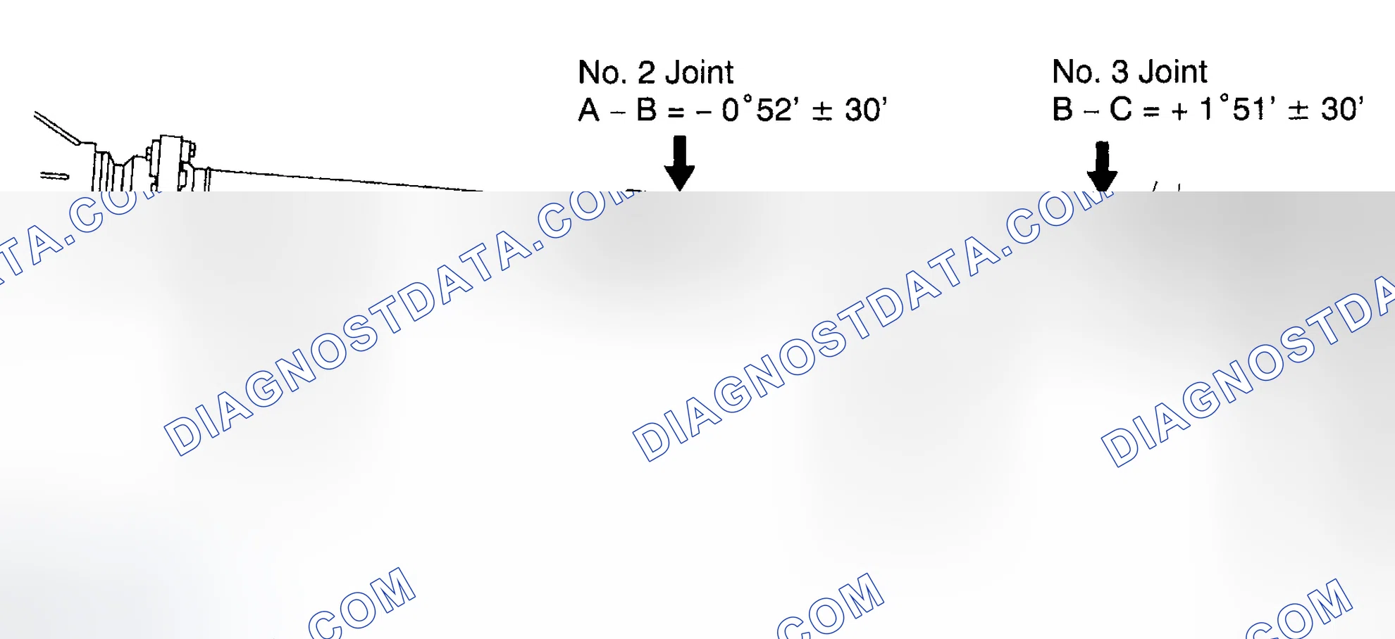 Scheme 57: INSPECTION AND ADJUSTMENT OF JOINT ANGLE DURING REMOVAL AND INSTALLATION OF PROPELLER SHAFT
