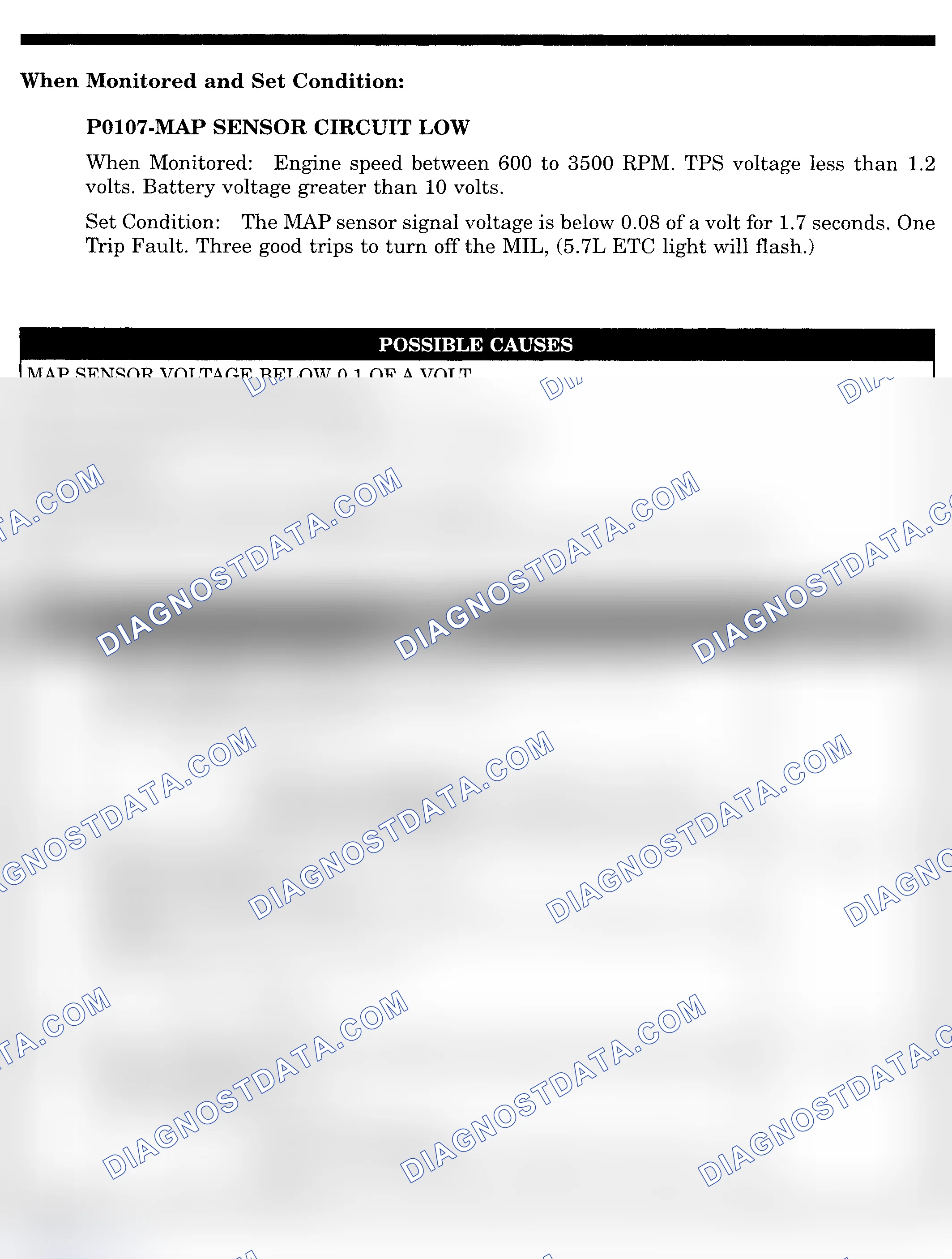 Scheme 424: DTC P0107: MAP SENSOR CIRCUIT LOW