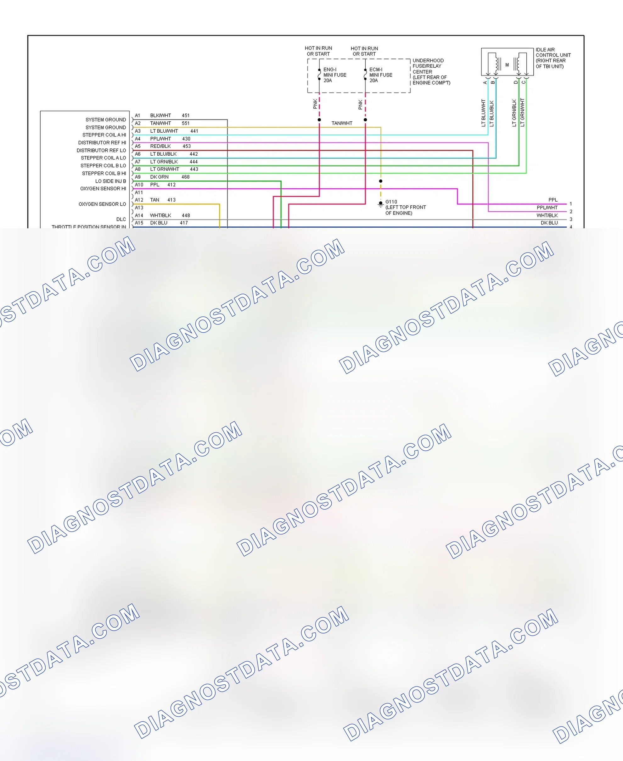 Scheme 21: Wiring Diagram ("C" & "K" Series Pickup & Sierra - 4.3L With M/T - 1 Of 3)