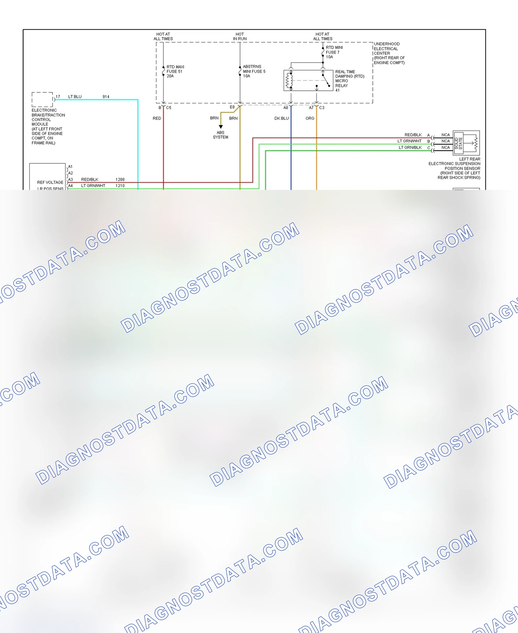 Scheme 25: Real Time Damping (RTD) System Wiring Diagram (Corvette - 2000)