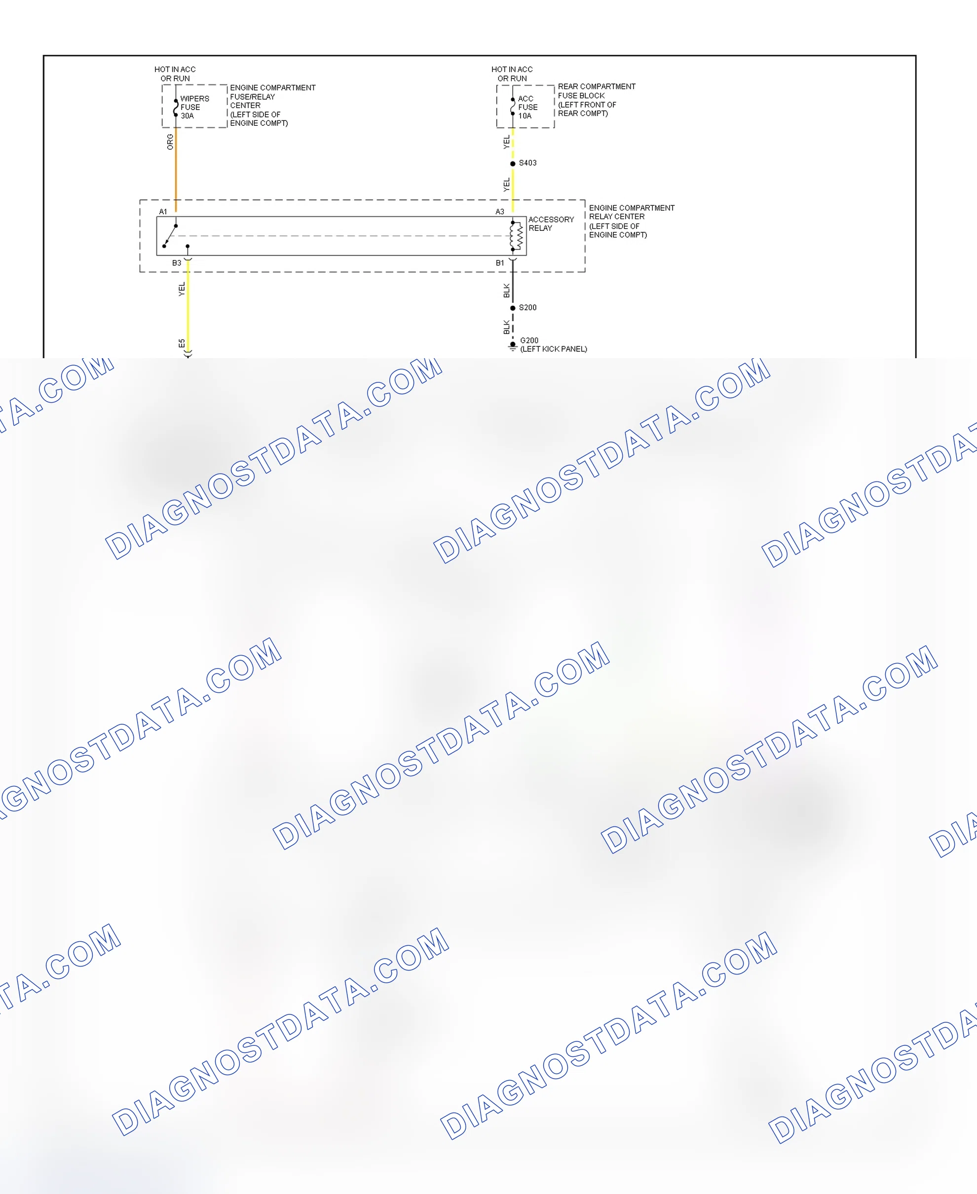 Scheme 4: Wiper/Washer System Wiring Diagram (DeVille & Eldorado - Without RAINSENSE(R) Module)