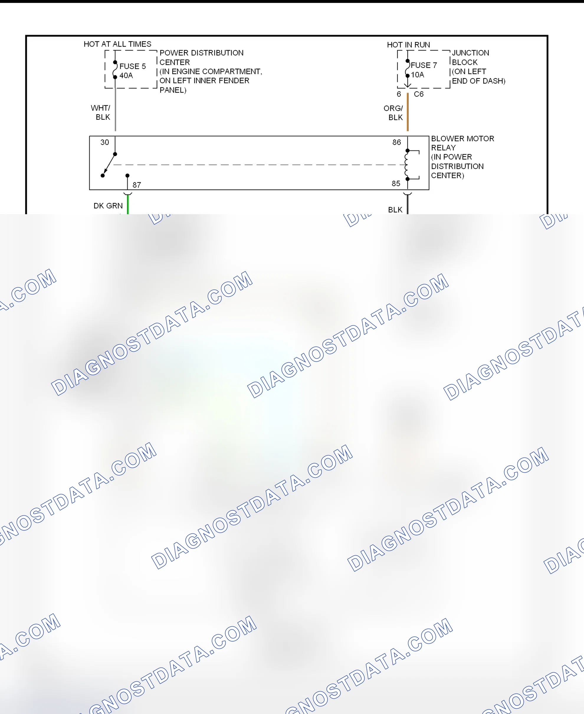 Fig. 17: Heater System Wiring Diagram (Dakota)