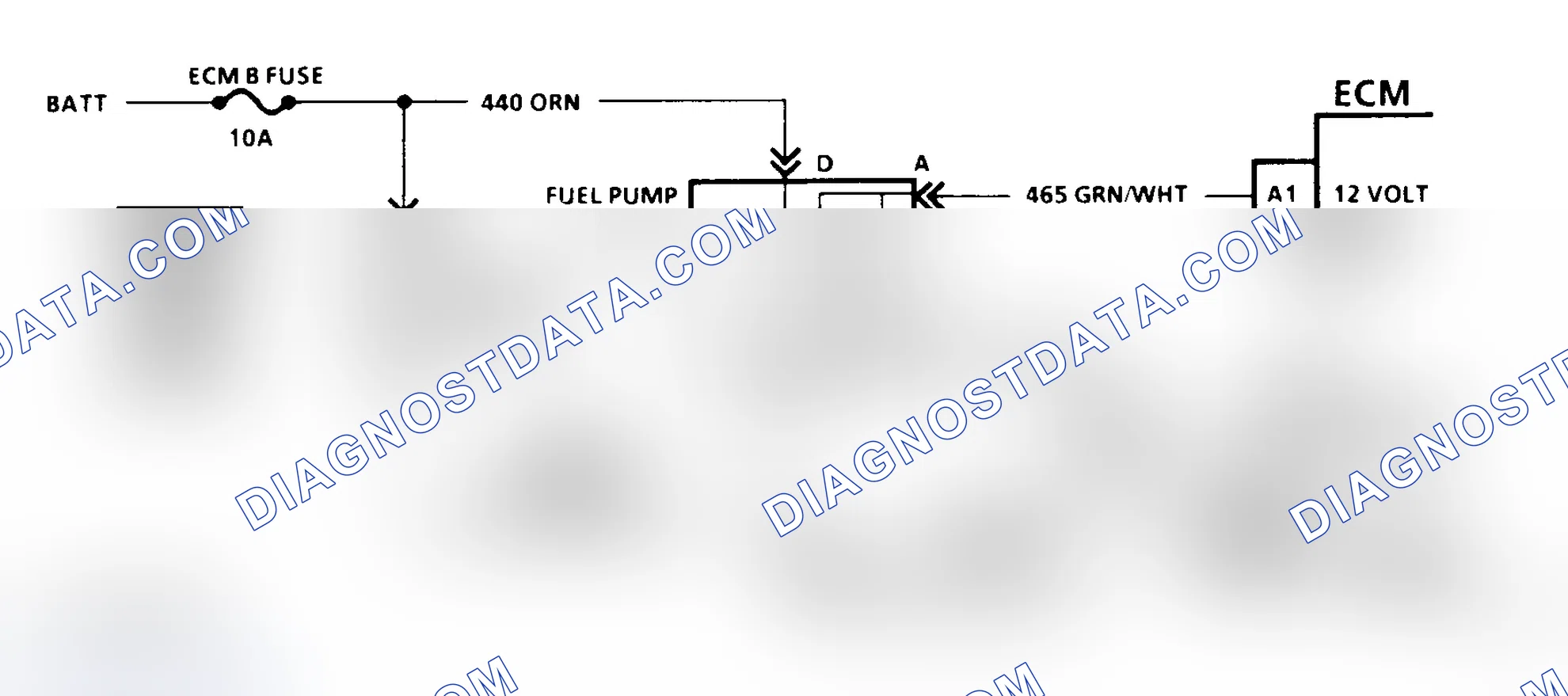 Scheme 162: Code 54 Schematic (Astro, Safari, S & T Series) Fuel Pump Circuit